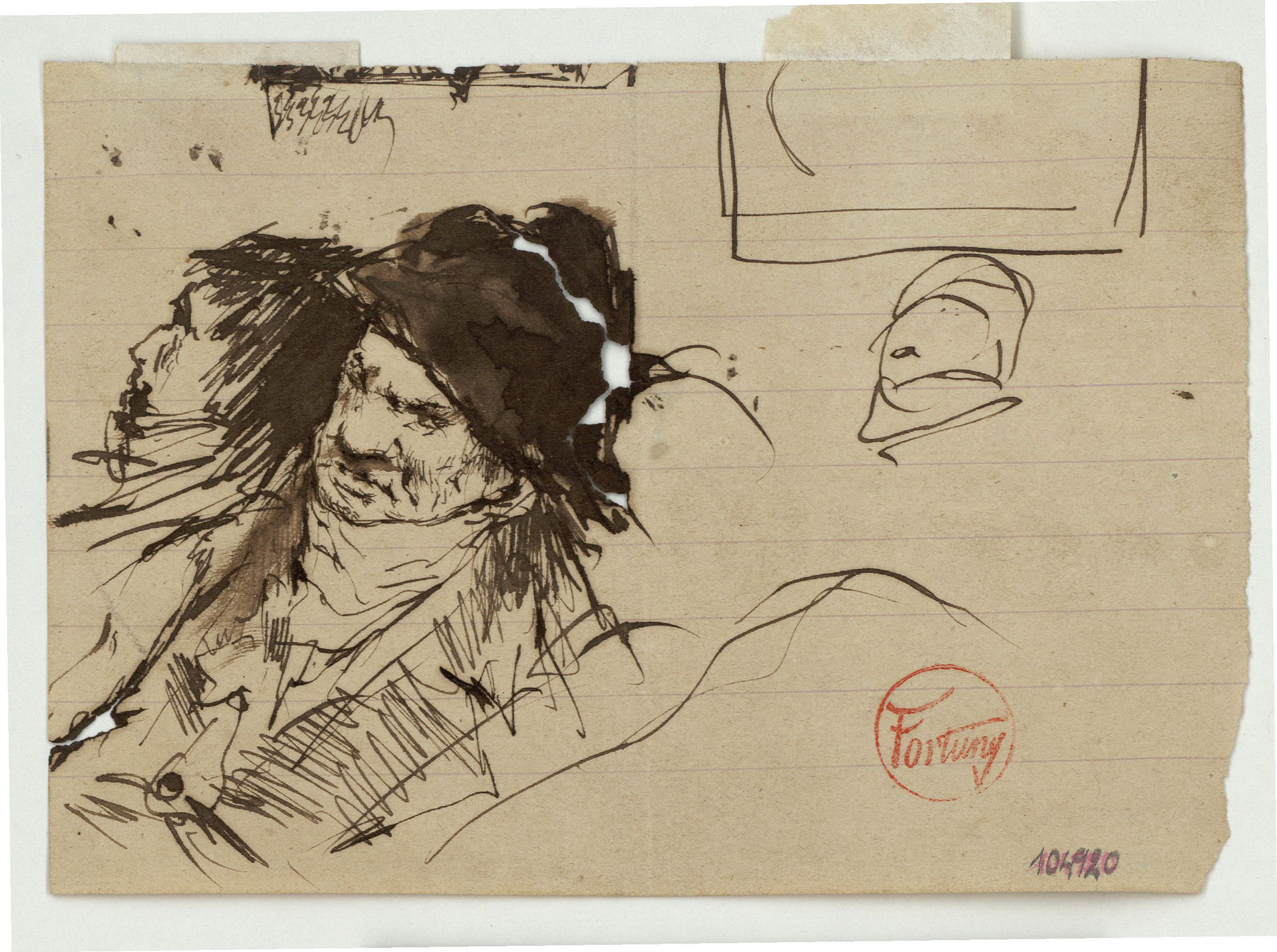 image for: Marià Fortuny - Estudi per al quadre «La vicaria» - Cap a 1868-1870