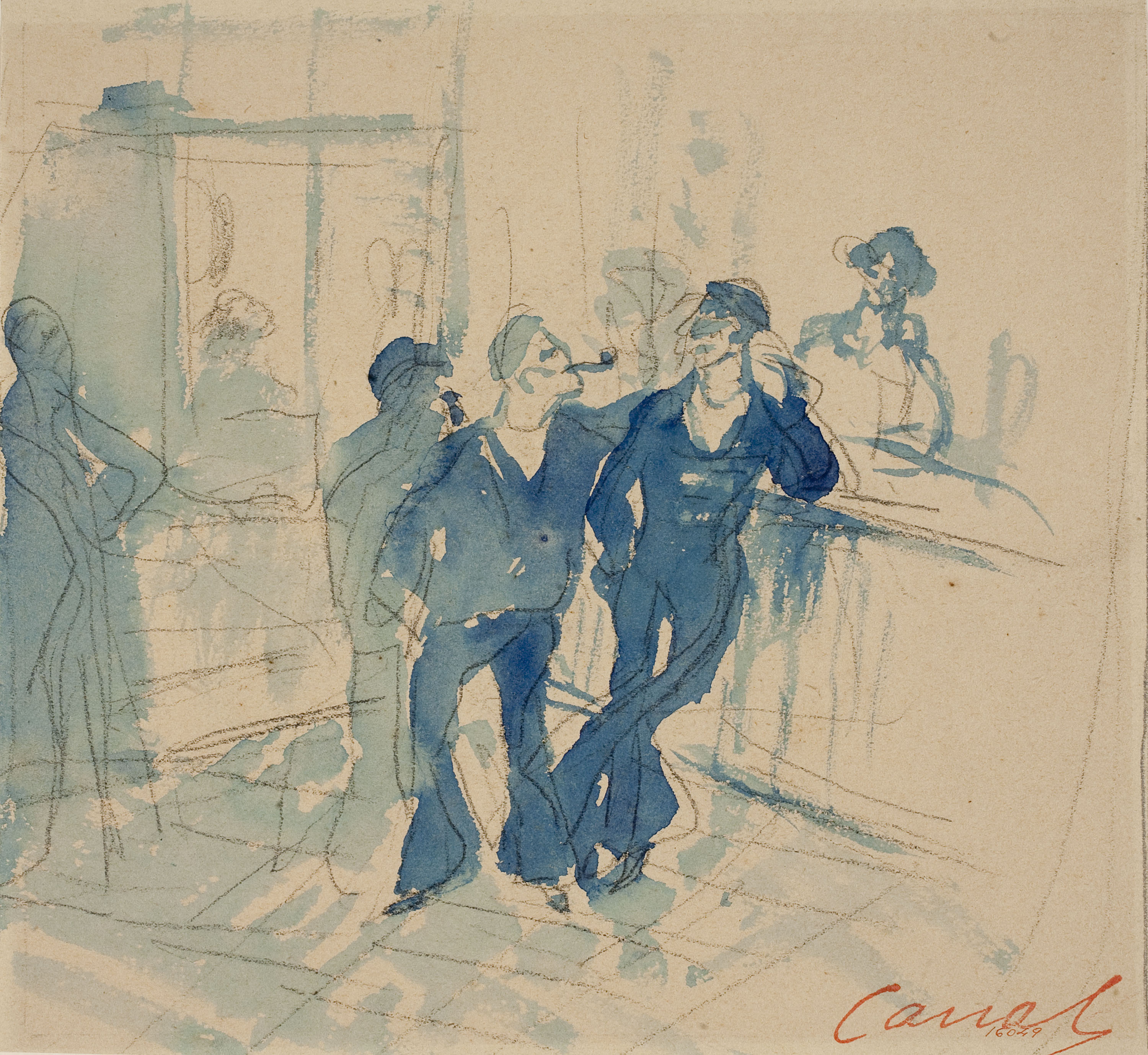 image for: Ricard Canals - Mariners en una taverna - Cap a 1900-1910