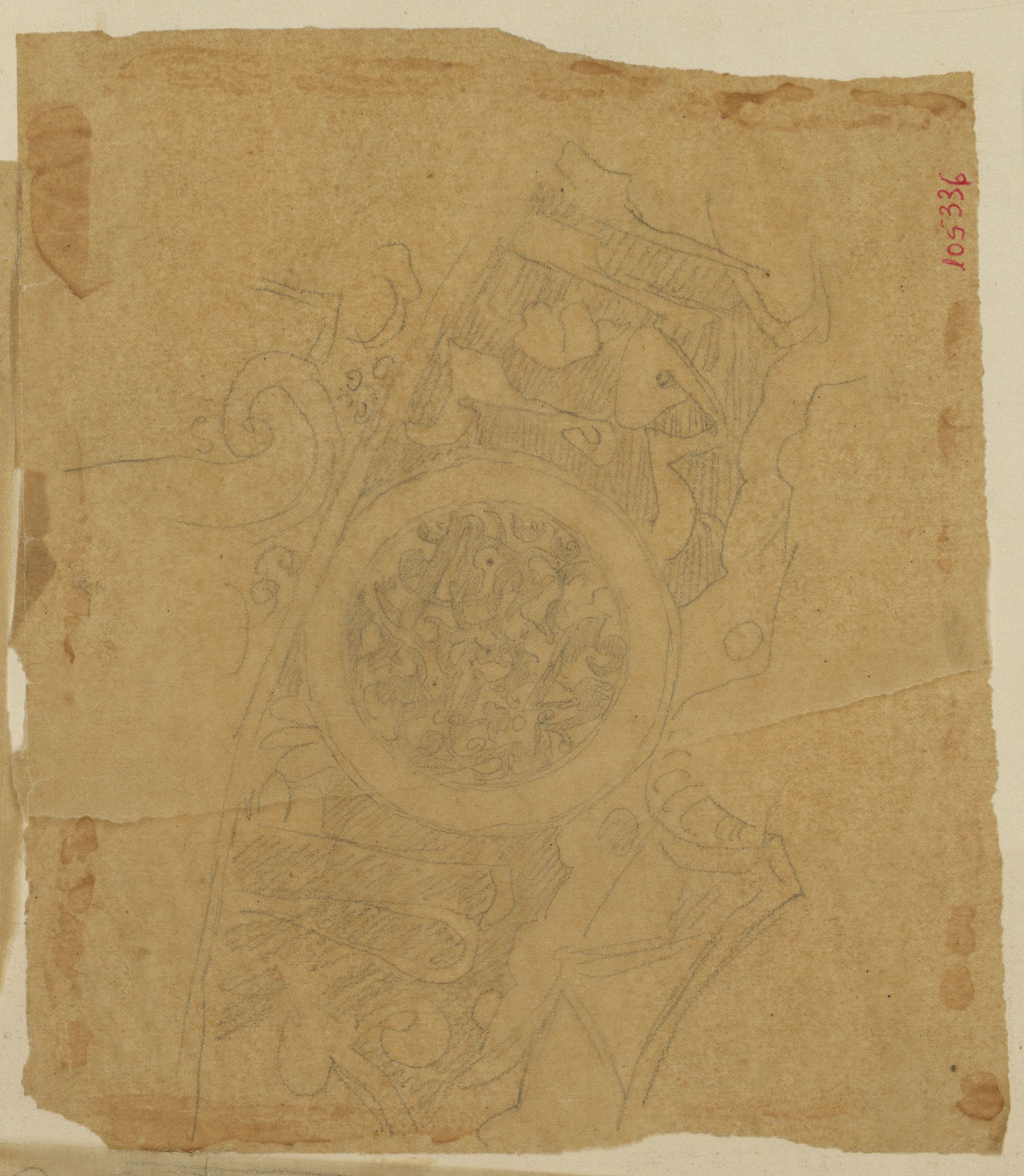 image for: Marià Fortuny - Calc d&#039;ornamentació d&#039;espasa d&#039;estil musulmà - Cap a 1867-1872