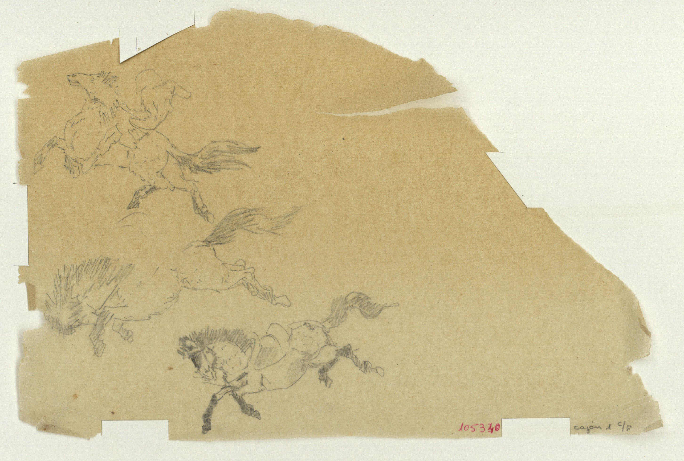 image for: Marià Fortuny - Cavalls al galop - Cap a 1867-1872