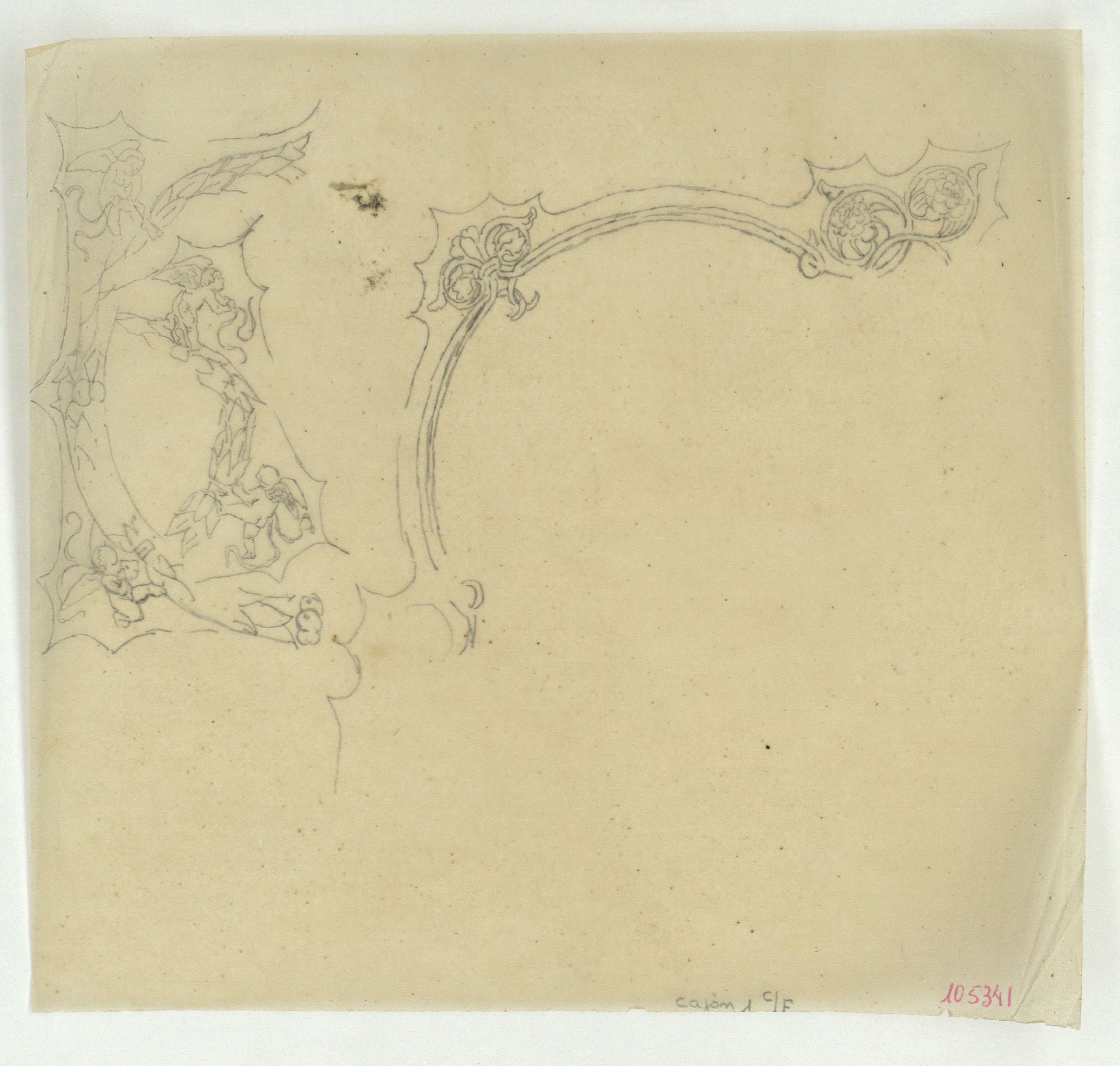 image for: Marià Fortuny - Calc d&#039;una sanefa d&#039;estil renaixentista - Cap a 1863-1872