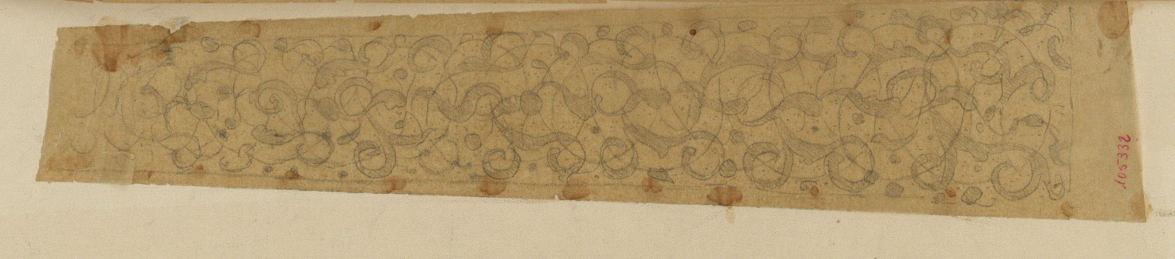 image for: Marià Fortuny - Calc d&#039;ornamentació d&#039;espasa d&#039;estil musulmà - Cap a 1867-1872