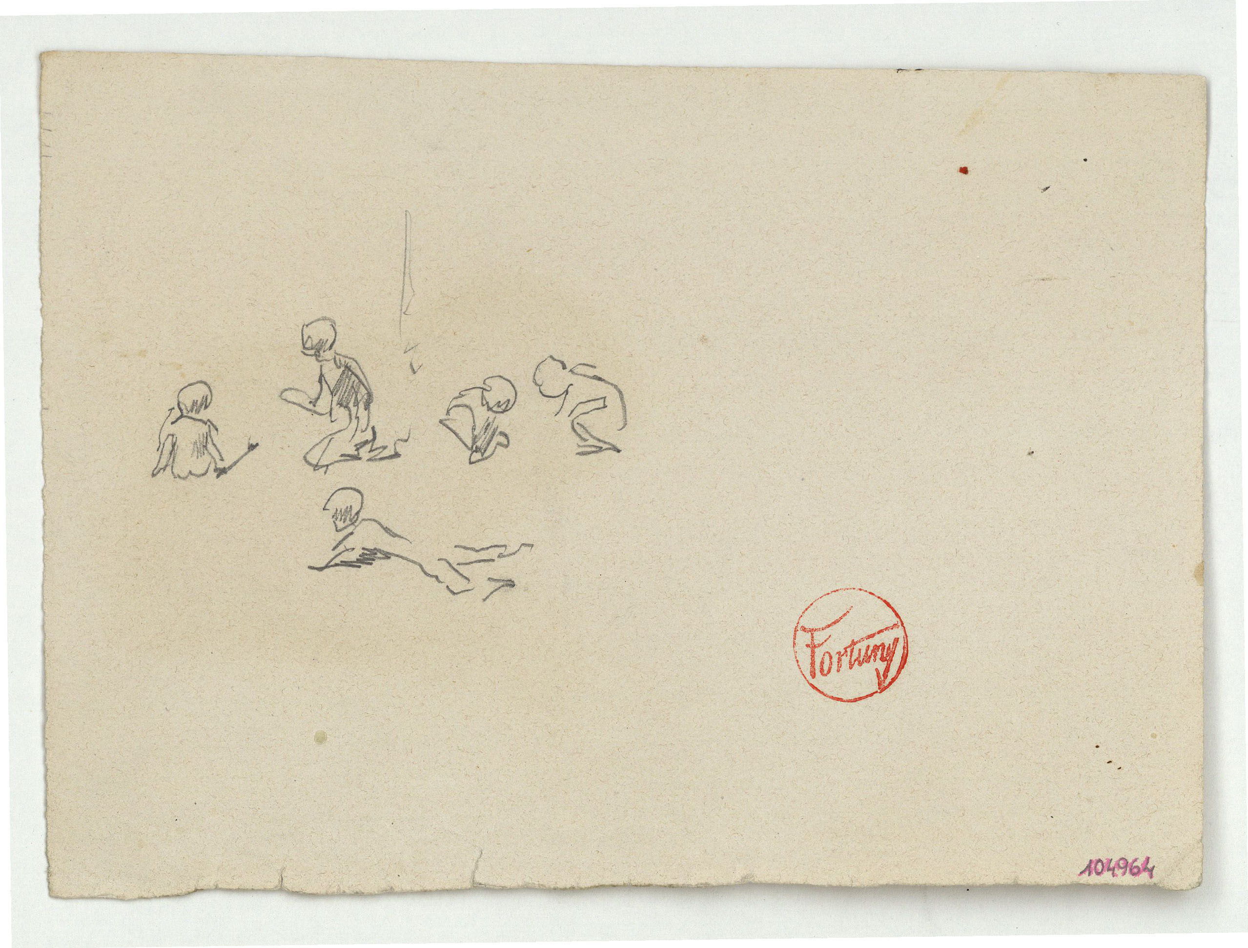 image for: Marià Fortuny - Esbós de nens - Cap a 1874