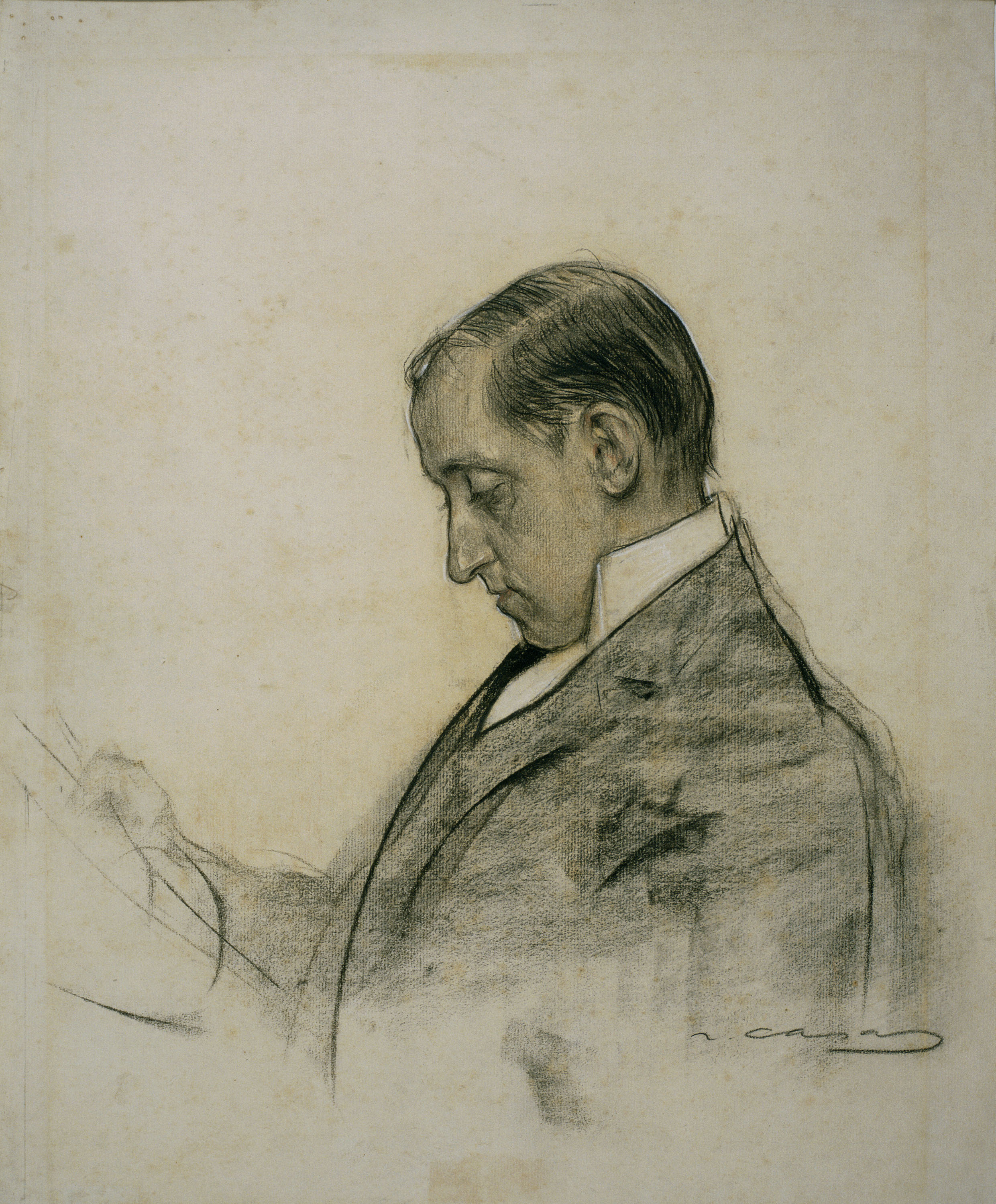 image for: Ramon Casas - Retrat de Miquel Utrillo - Cap a 1906-1907