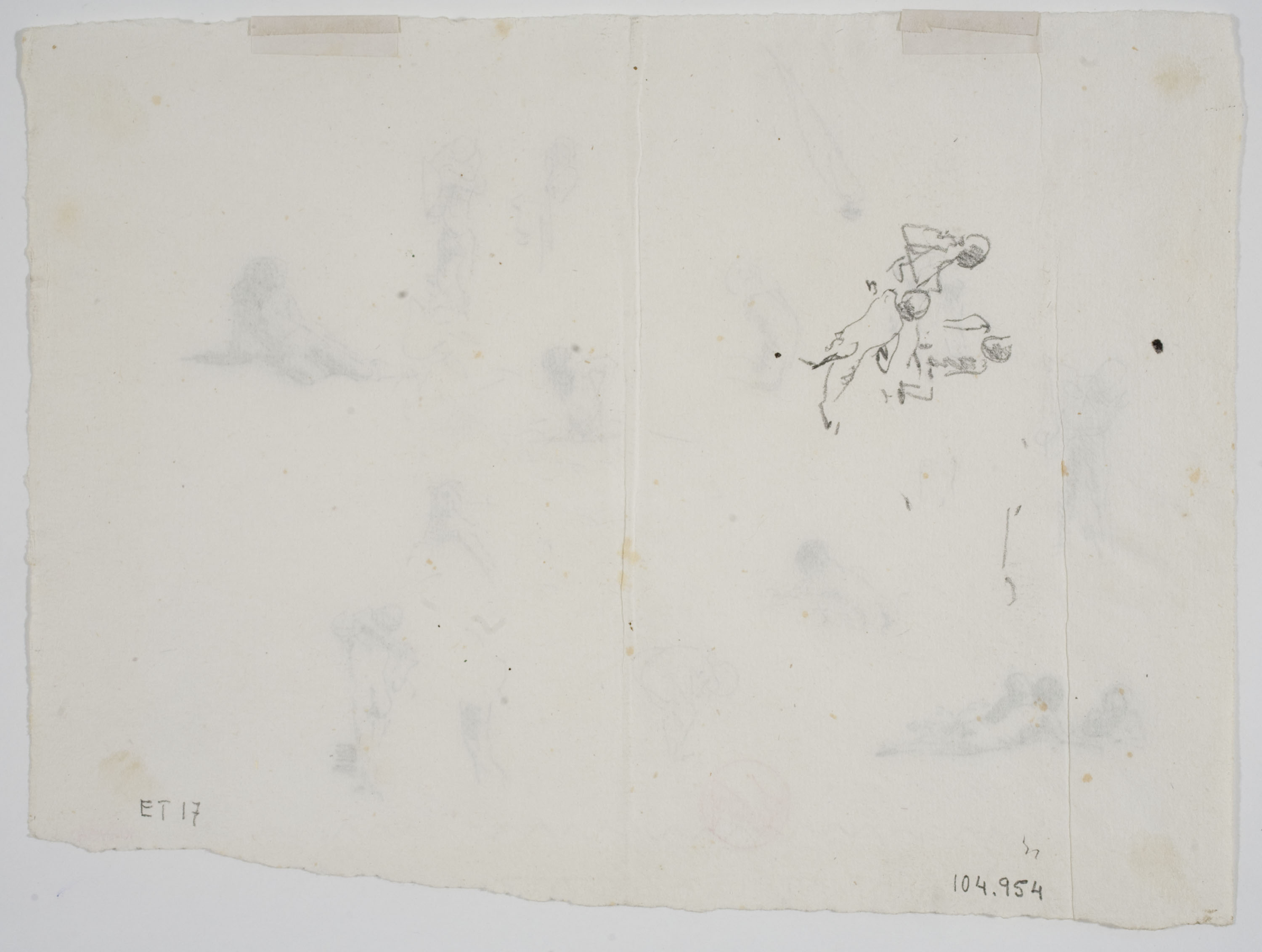 image for: Marià Fortuny - Estudi per al quadre «Platja de Portici» (anvers) / Estudi per al quadre «Platja de Portici» (revers) - Cap a 1874 [1]