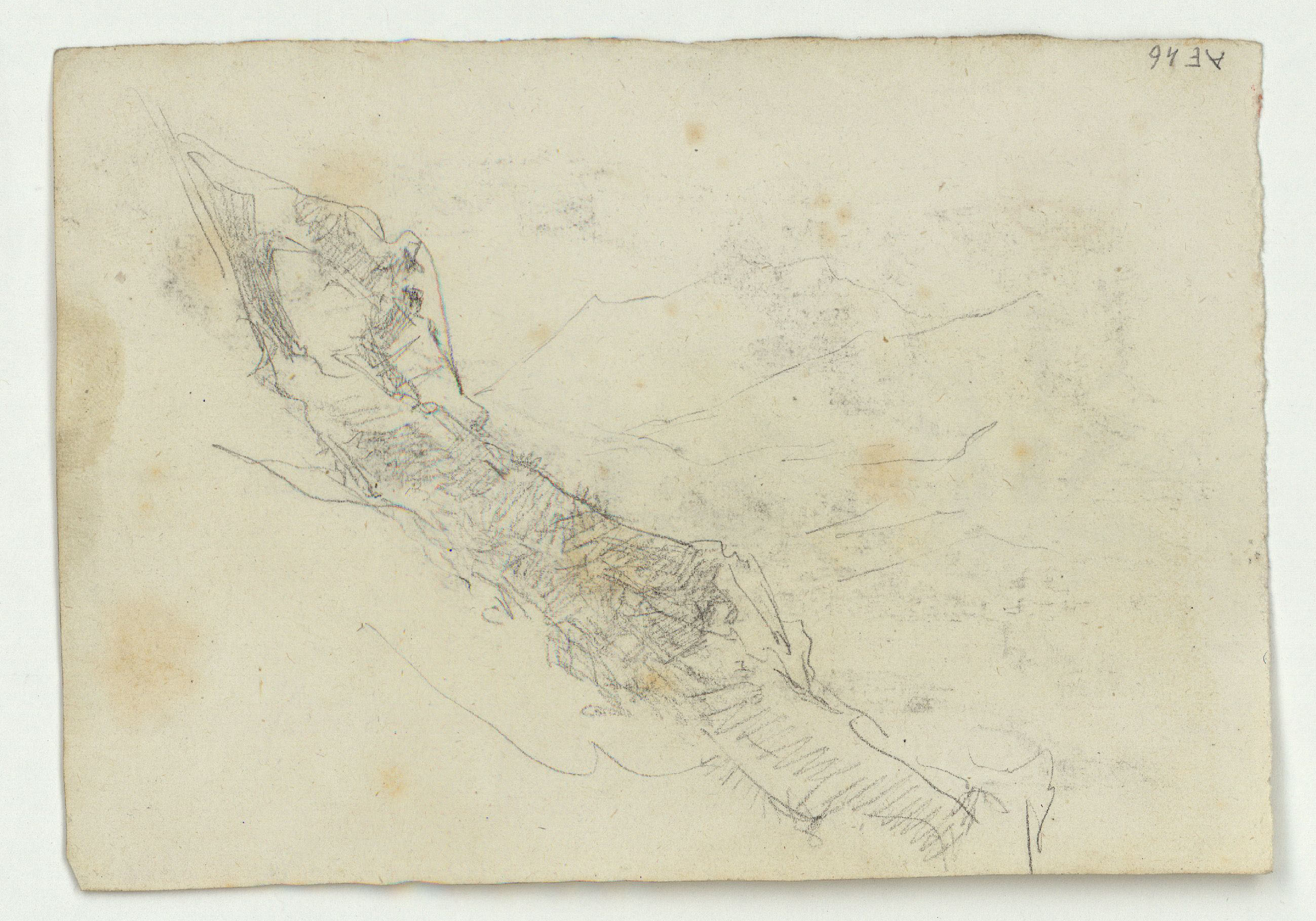 image for: Marià Fortuny - Paisatge muntanyenc (anvers) / Paisatge muntanyenc (revers) - Cap a 1860-1862 [1]