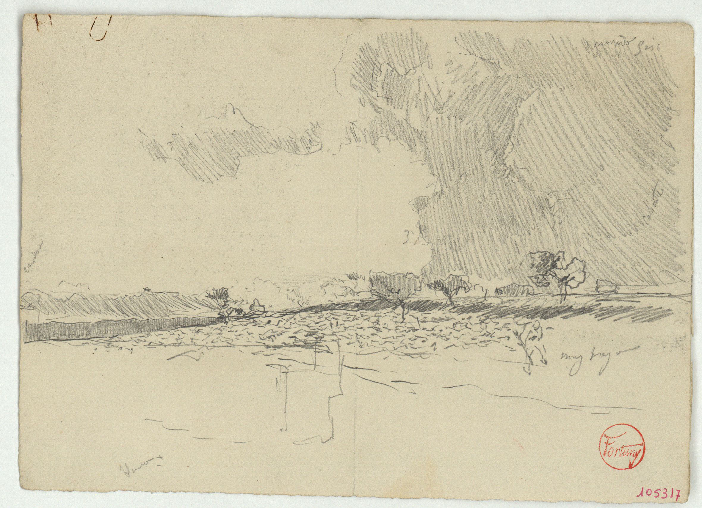 image for: Marià Fortuny - Paisatge marroquí [?] - Cap a1860-1862