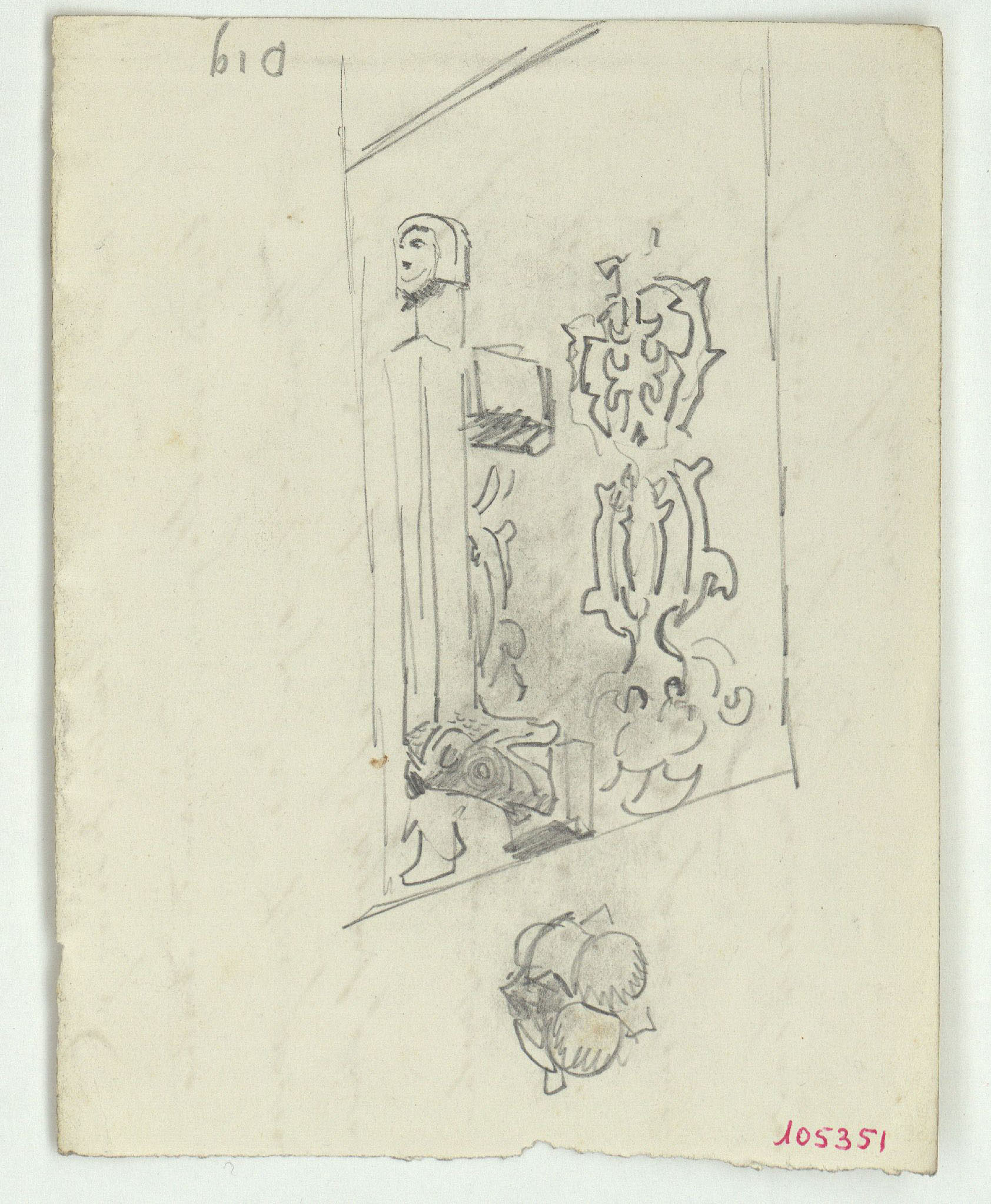 image for: Marià Fortuny - Pany de porta d&#039;estil musulmà - Cap a 1870-1872