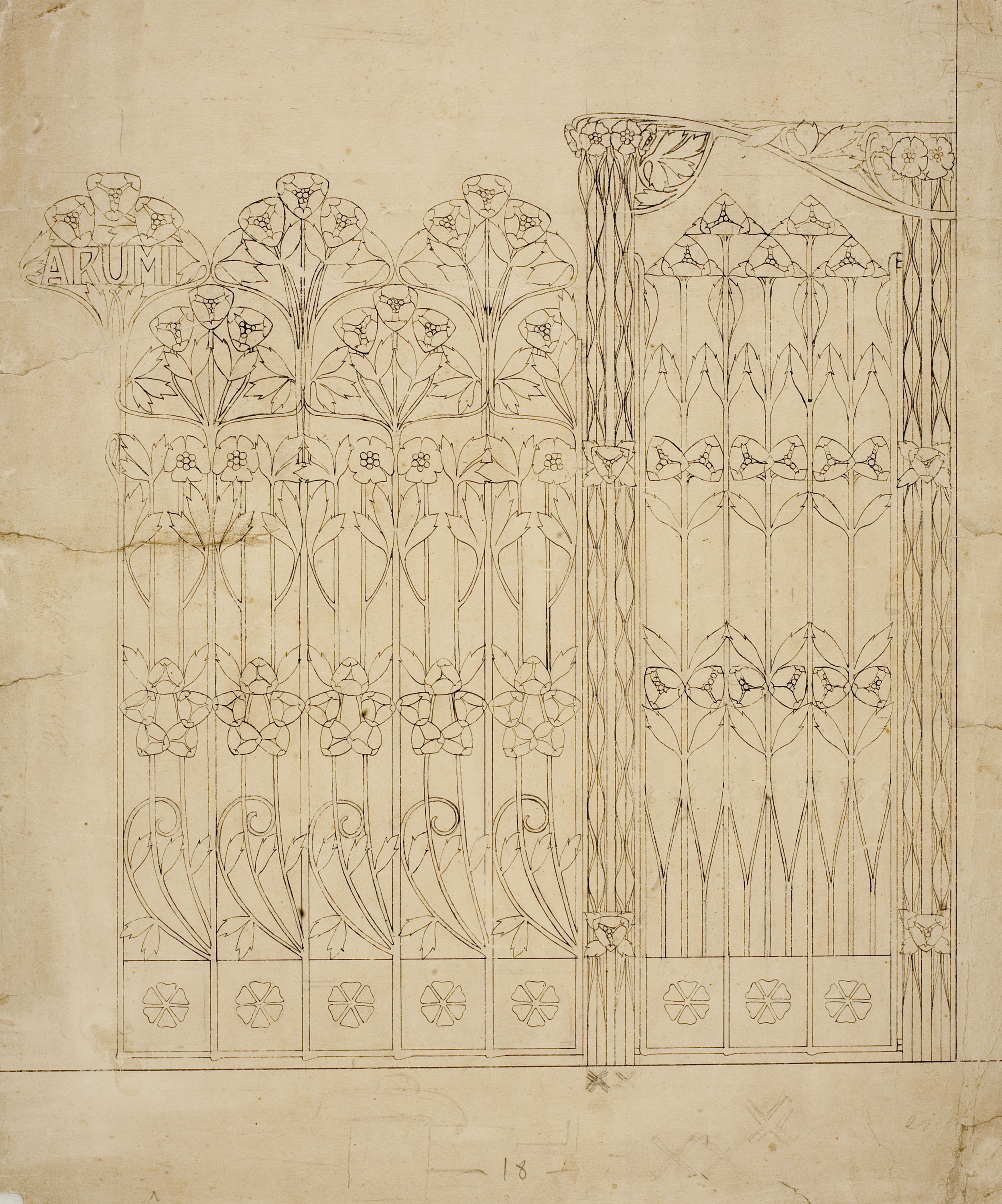 image for: Gaspar Homar - Reixa per a la casa Arumí de Barcelona - Cap a 1900-1909