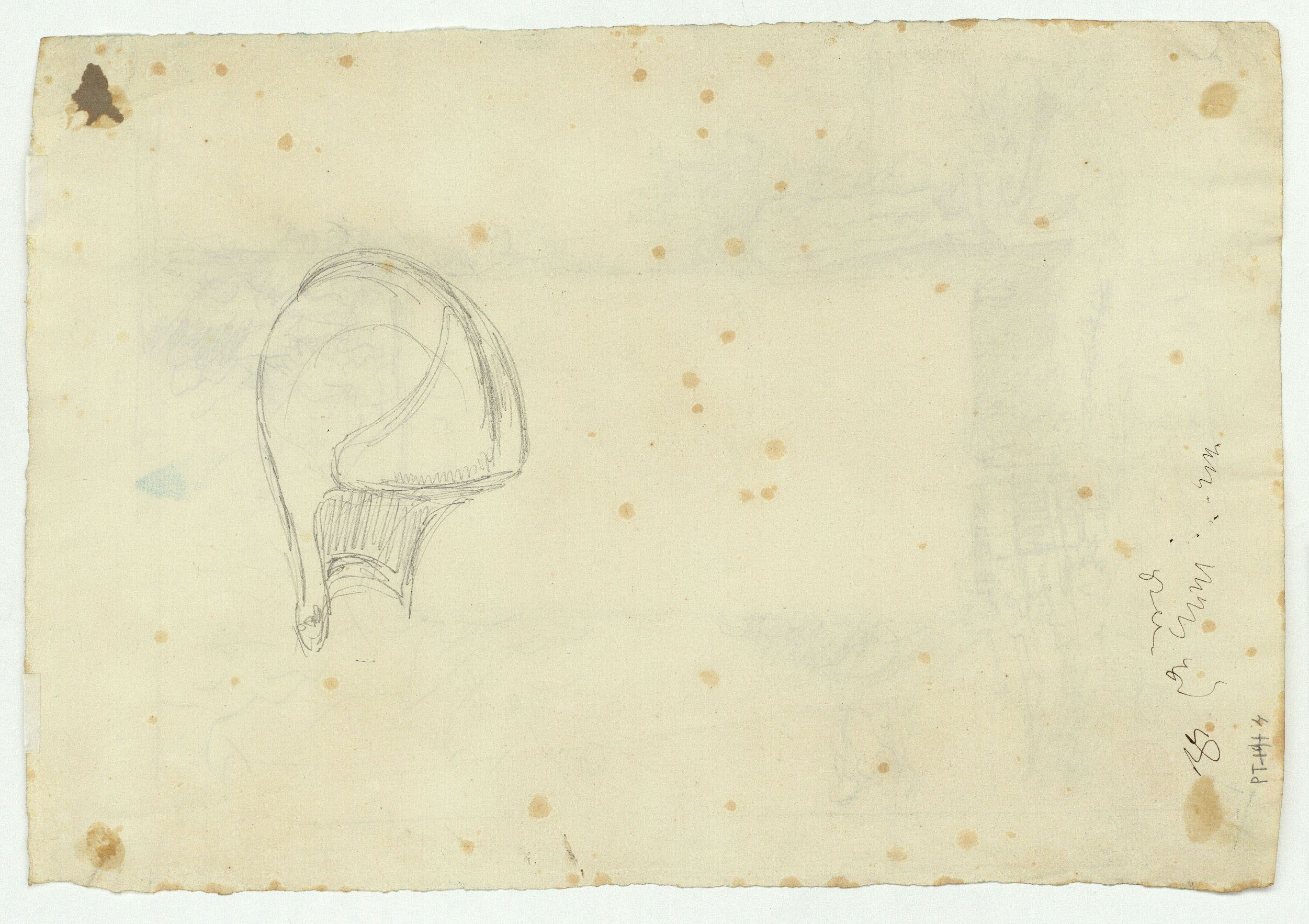 image for: Marià Fortuny - Portada de llibre (anvers) / Casc (revers) - Cap a 1867-1872 [1]