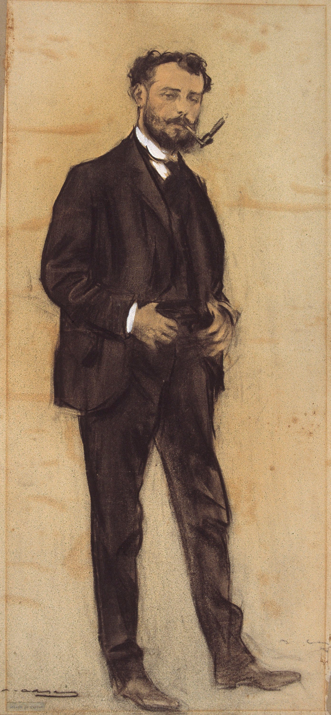 image for: Ramon Casas - Retrat de Manuel Cusí - Cap a 1897-1899