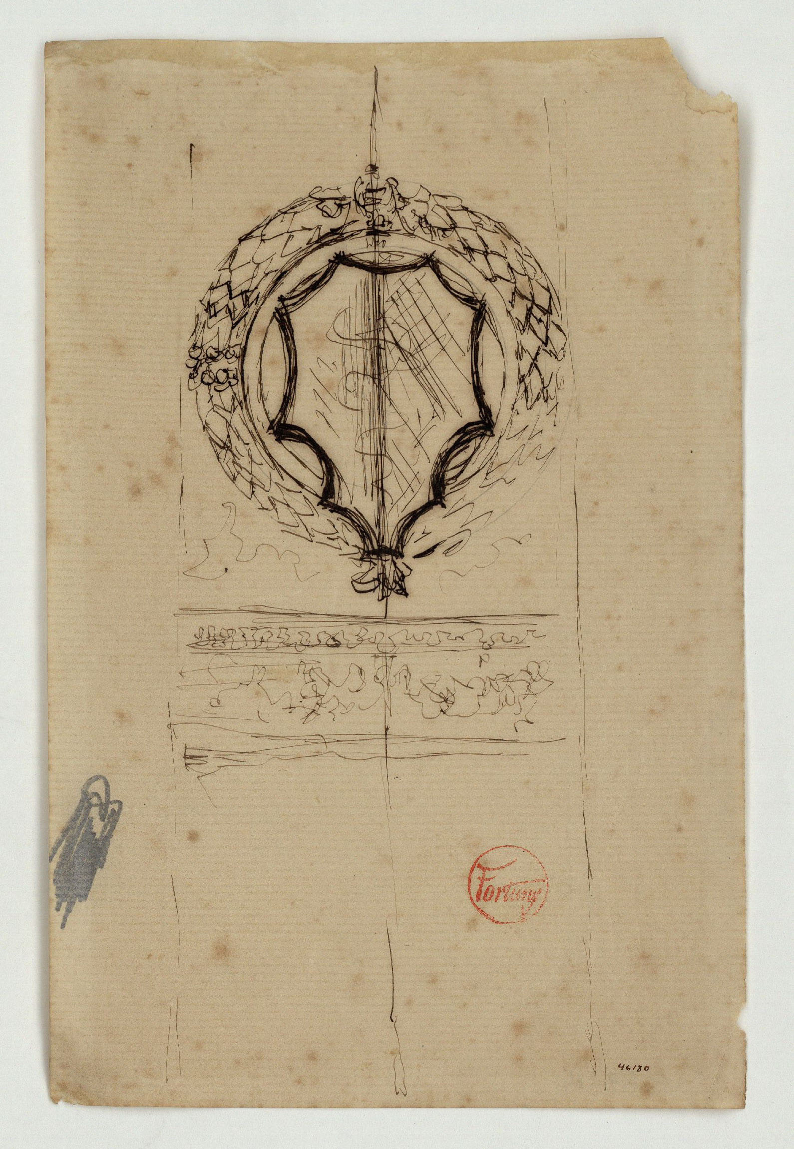 image for: Marià Fortuny - Motiu ornamental d&#039;estil renaixentista - Cap a 1863-1872