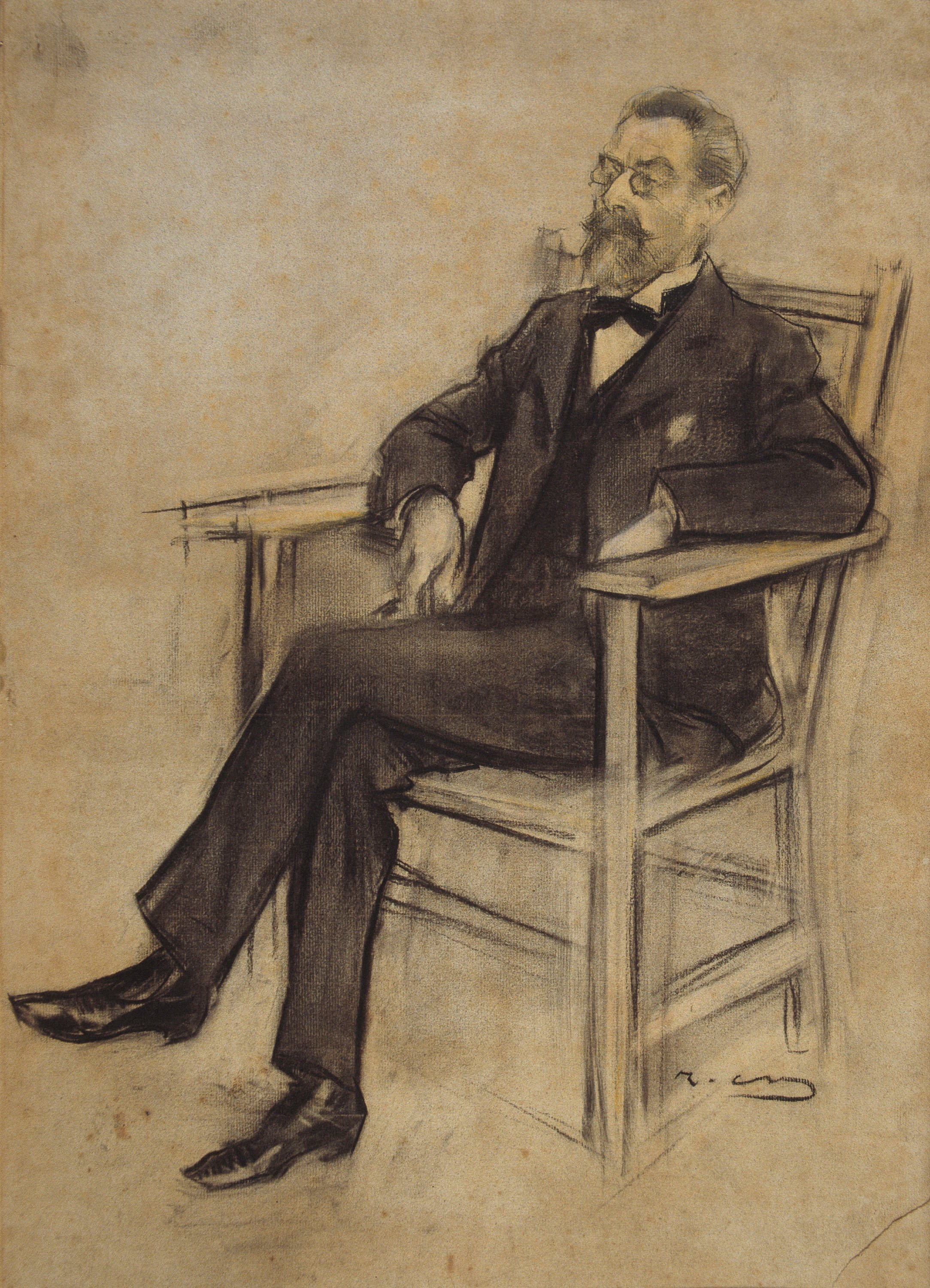 image for: Ramon Casas - Retrat d&#039;Eusebi Corominas - Cap a 1897-1899