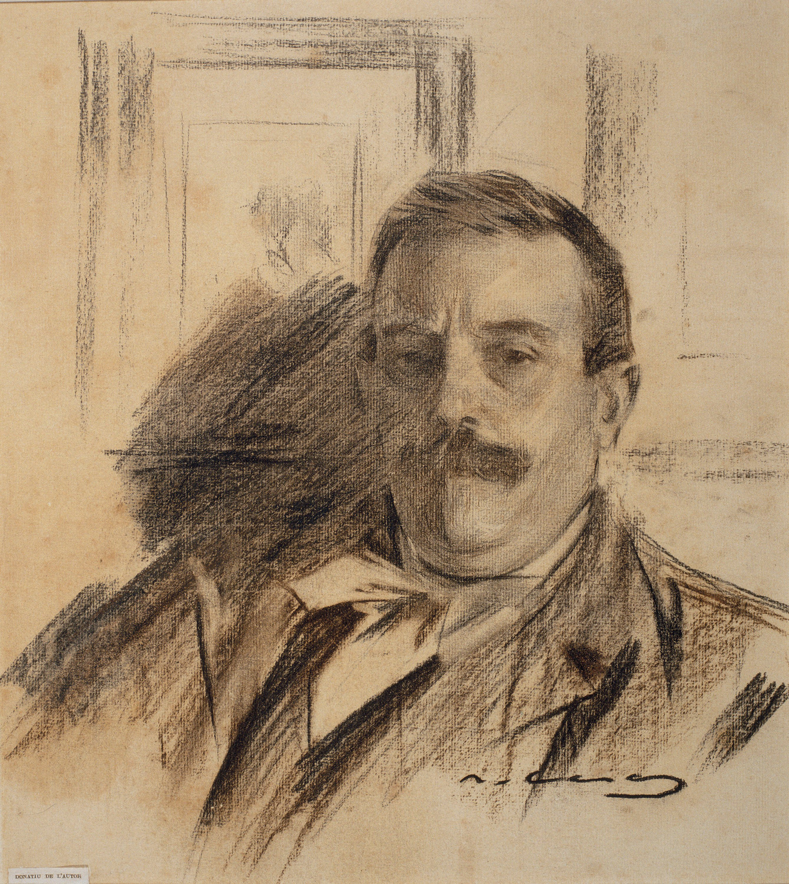 image for: Ramon Casas - Retrat de Raimon Casellas - Cap a 1901