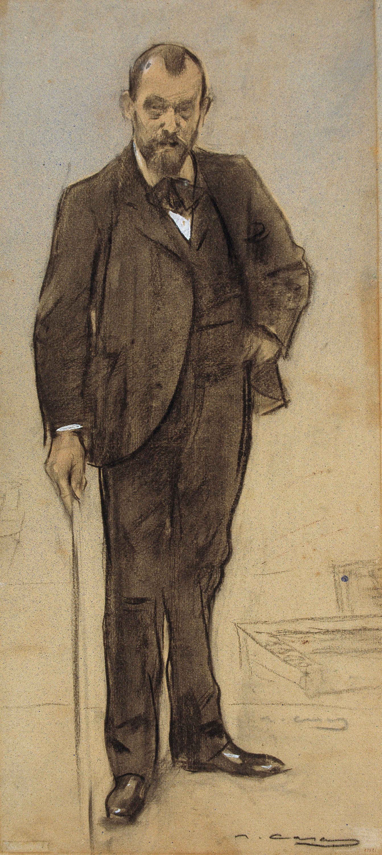 image for: Ramon Casas - Retrat de Joan Francesc Chia - Cap a 1897-1899