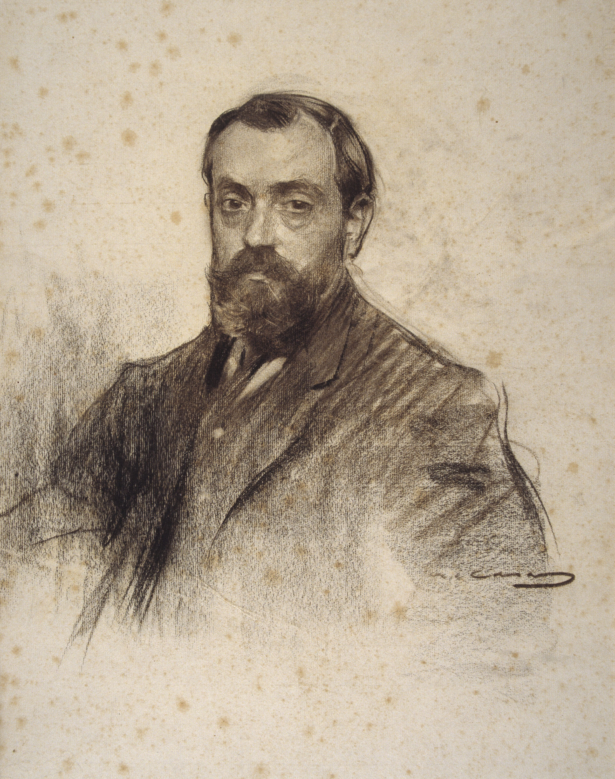 image for: Ramon Casas - Retrat de Josep Pous i Pagès - Cap a 1905-1907