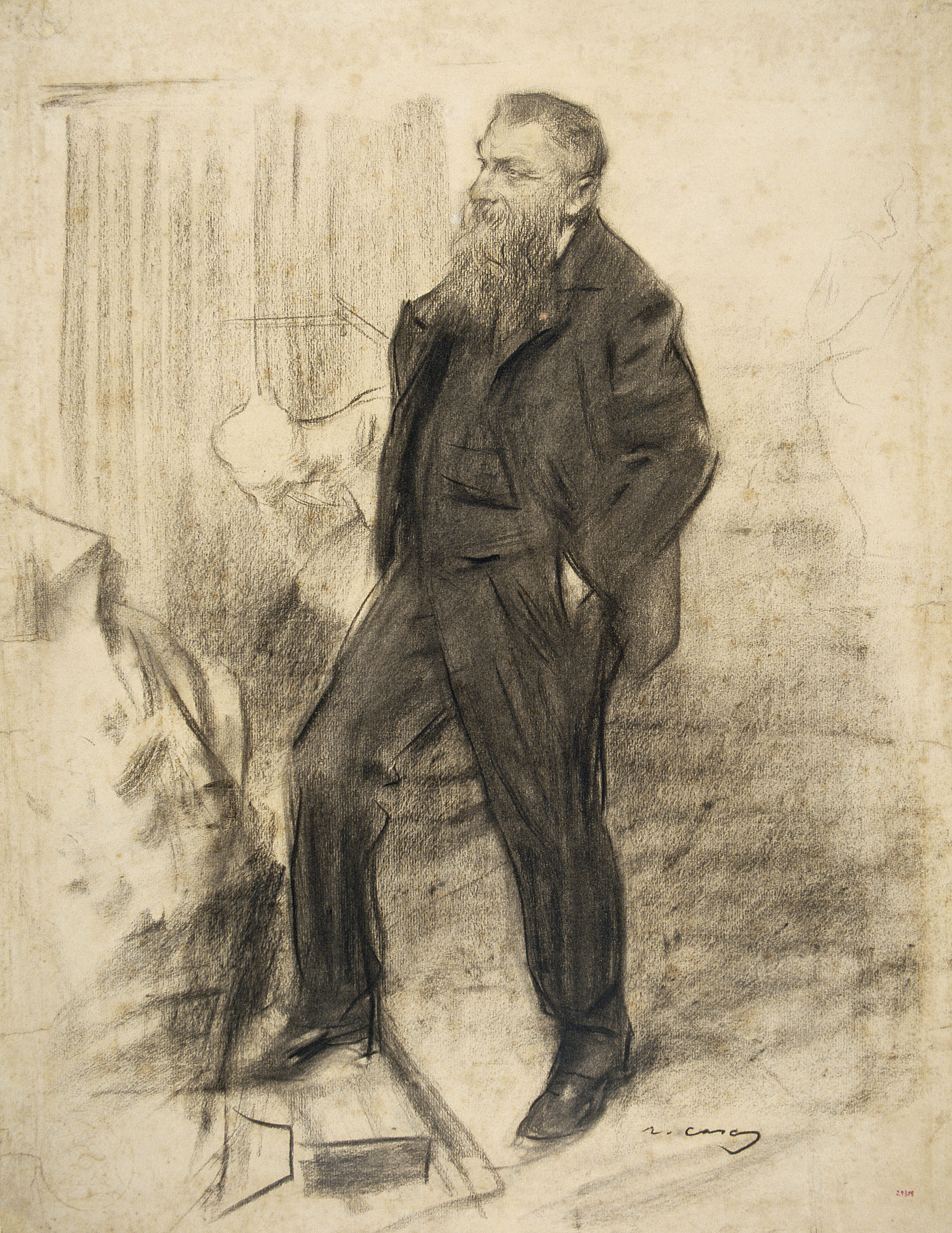 image for: Ramon Casas - Retrat d&#039;Auguste Rodin - 1900