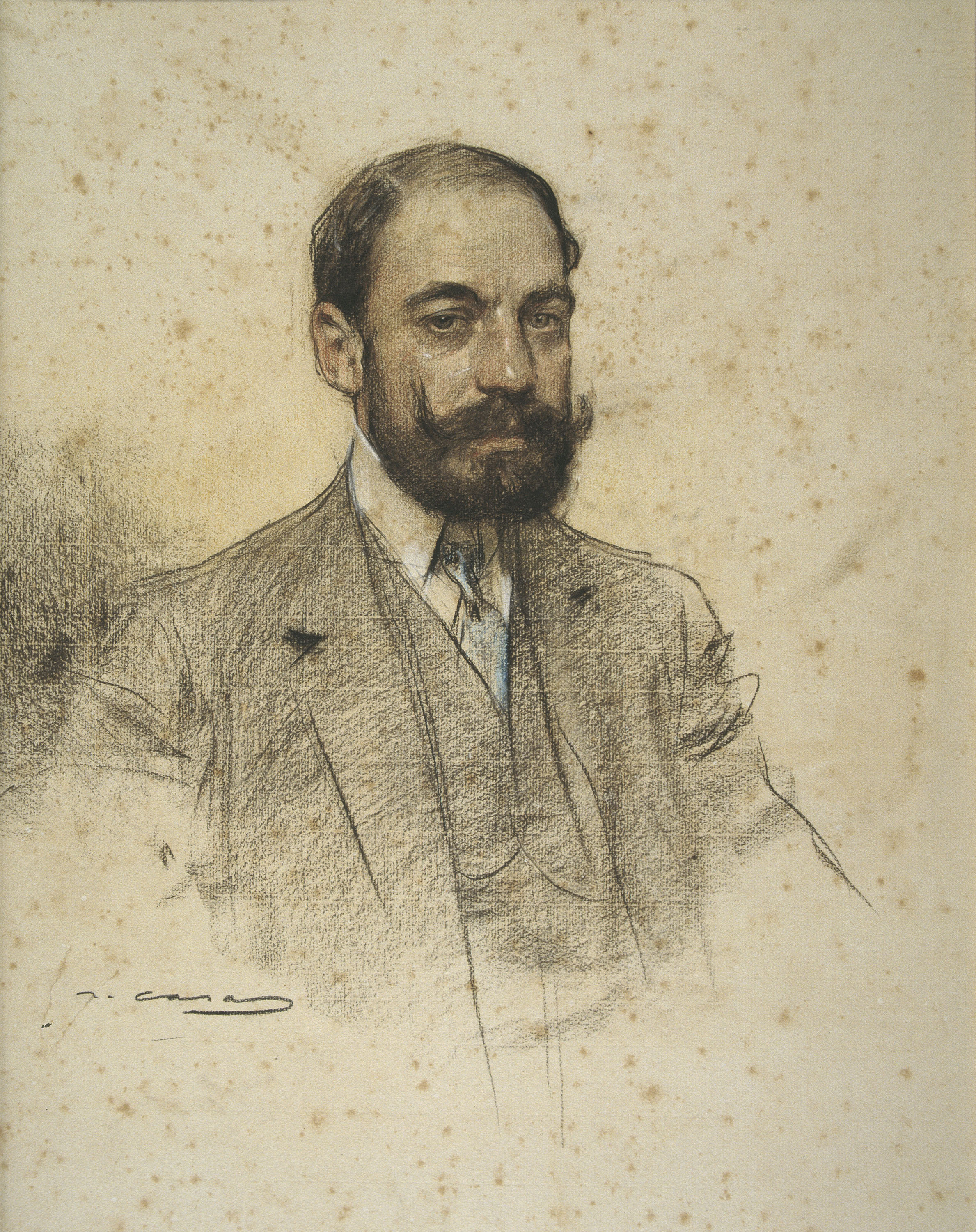 image for: Ramon Casas - Retrat de Pere Rahola - Cap a 1906-1908