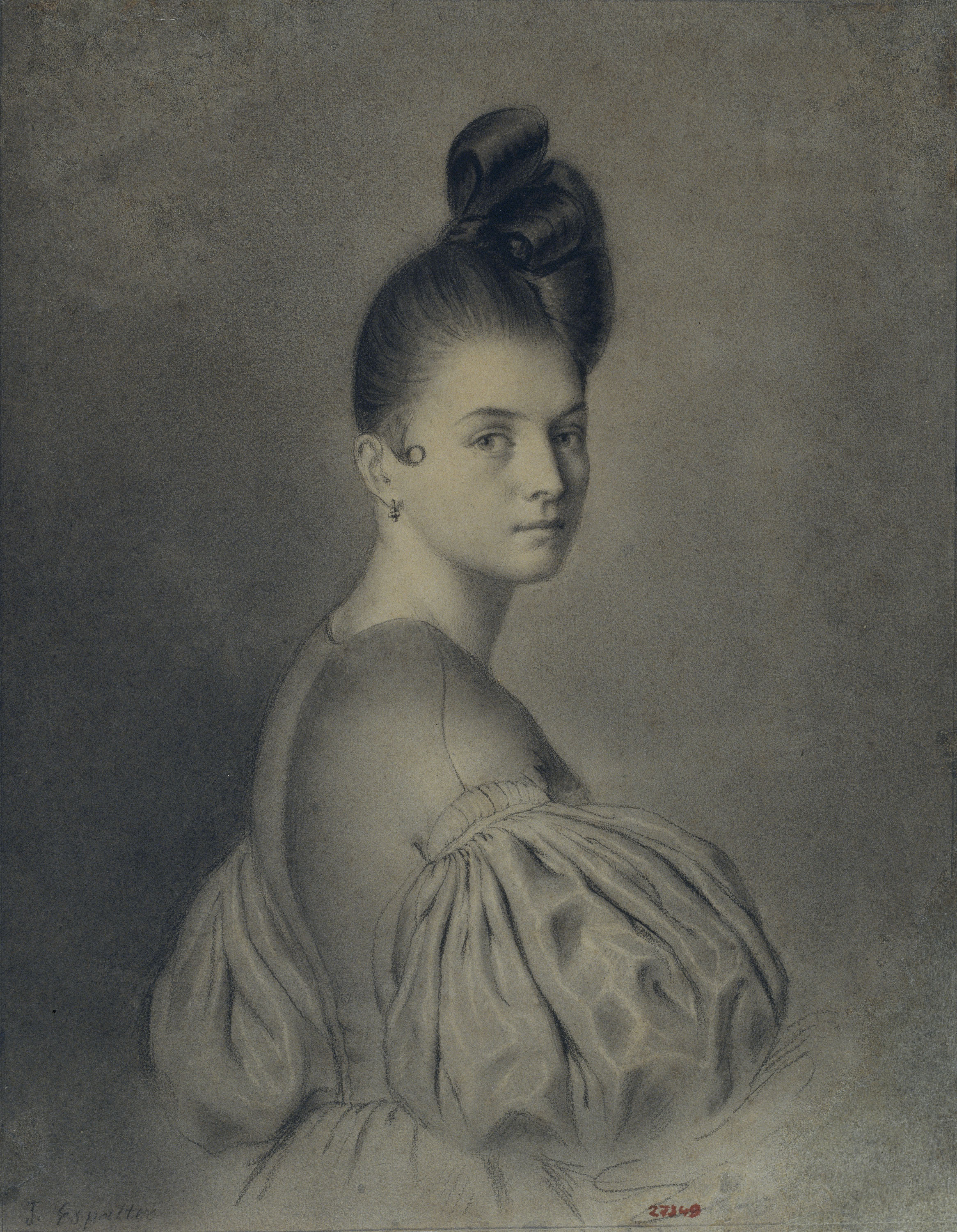 image for: Joaquim Espalter - Retrat de dama - Cap a 1850