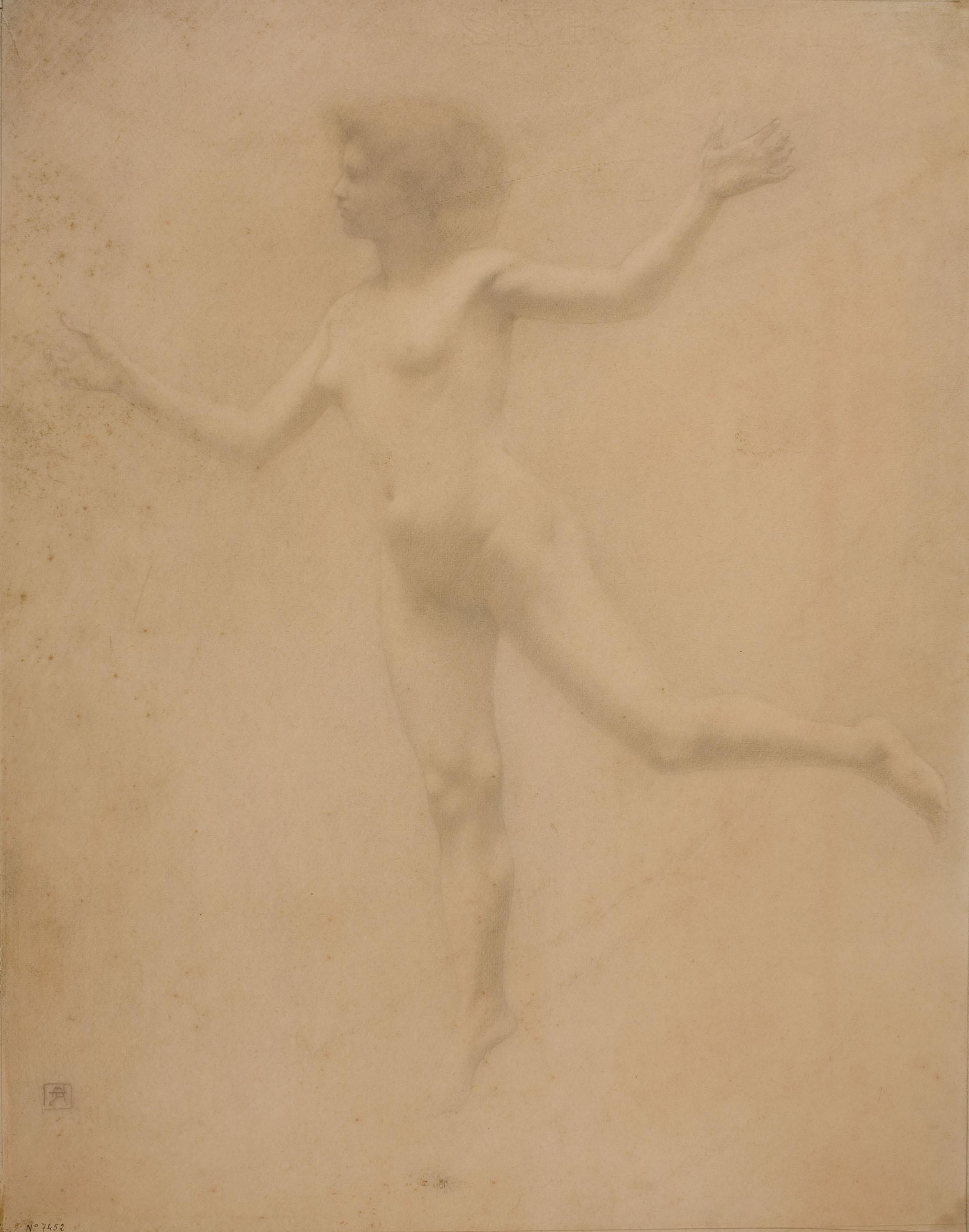 image for: Armand Rassenfosse - Nu femení en actitud de dansar - Cap a 1907