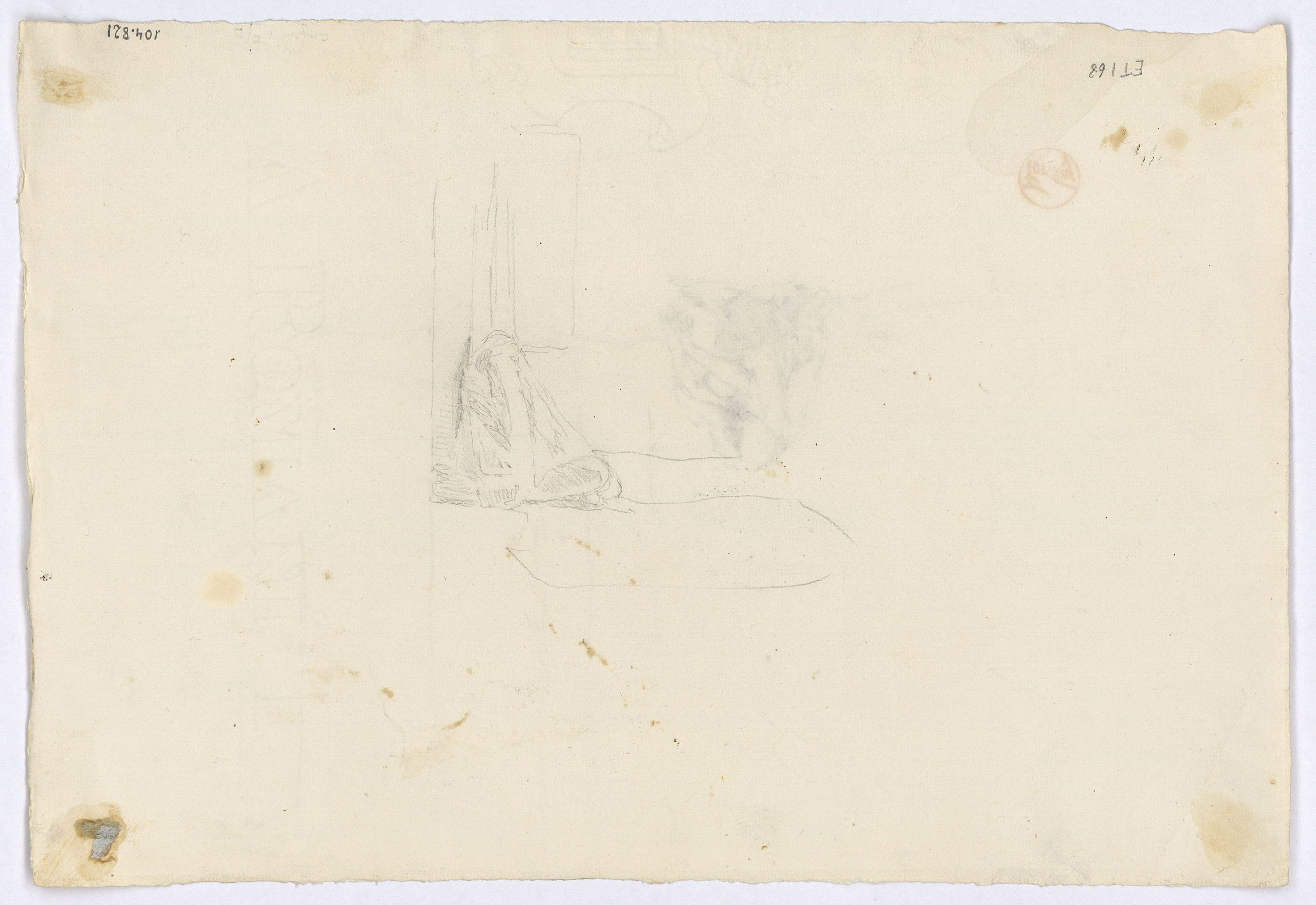 image for: Marià Fortuny - Estudi per al quadre «El tribunal de l&#039;Alhambra» (anvers) / Estudi per al quadre «El tribunal de l&#039;Alhambra» (revers) - Cap a 1871 [1]