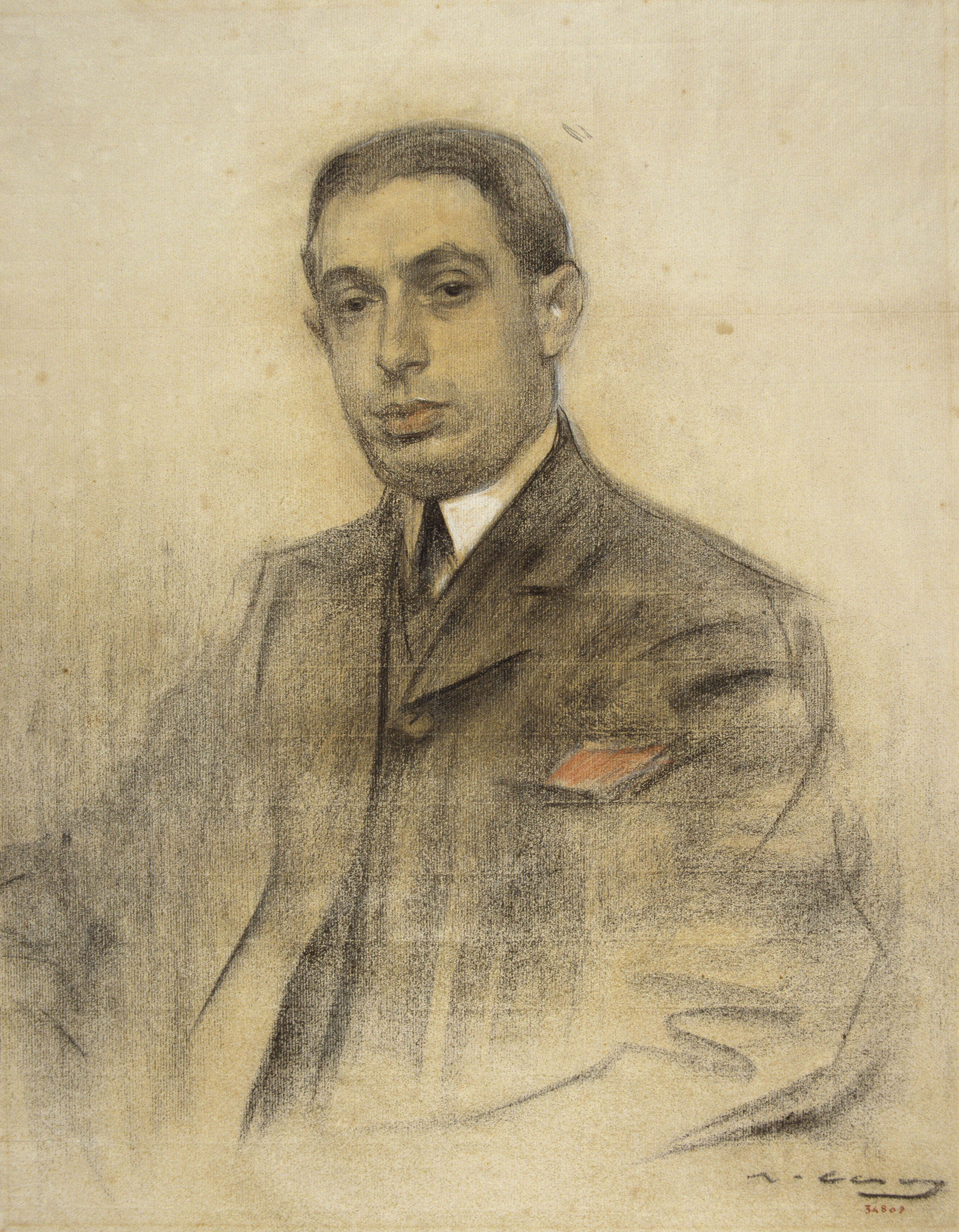 image for: Ramon Casas - Retrat d&#039;Anselmo Fernández - Cap a 1905