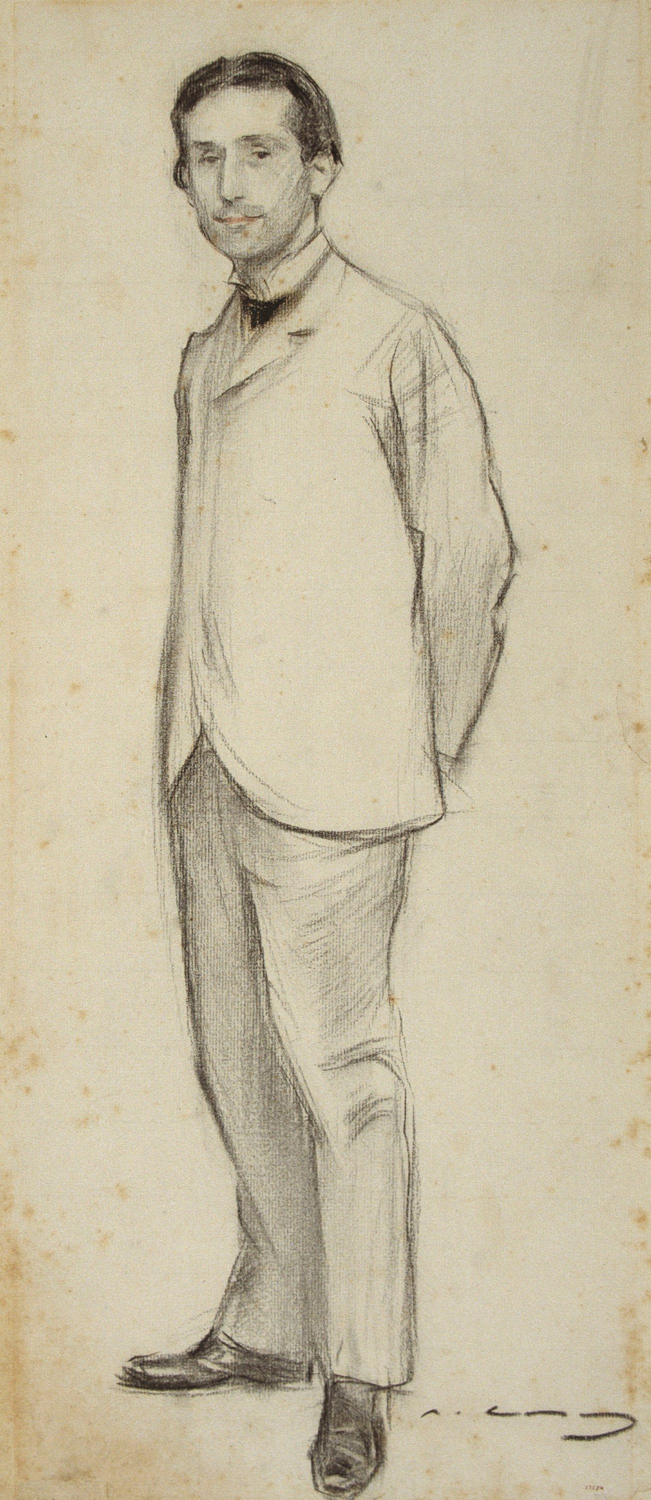 image for: Ramon Casas - Retrat de Pompeu Fabra - Cap a 1900-1902