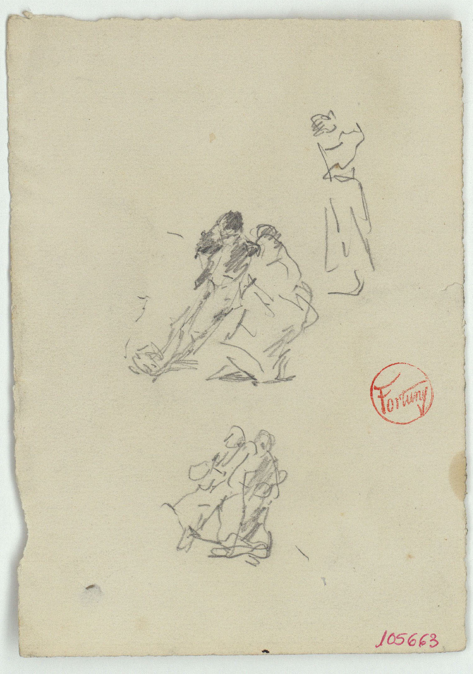 image for: Marià Fortuny - Croquis de figures - Cap a 1870-1872