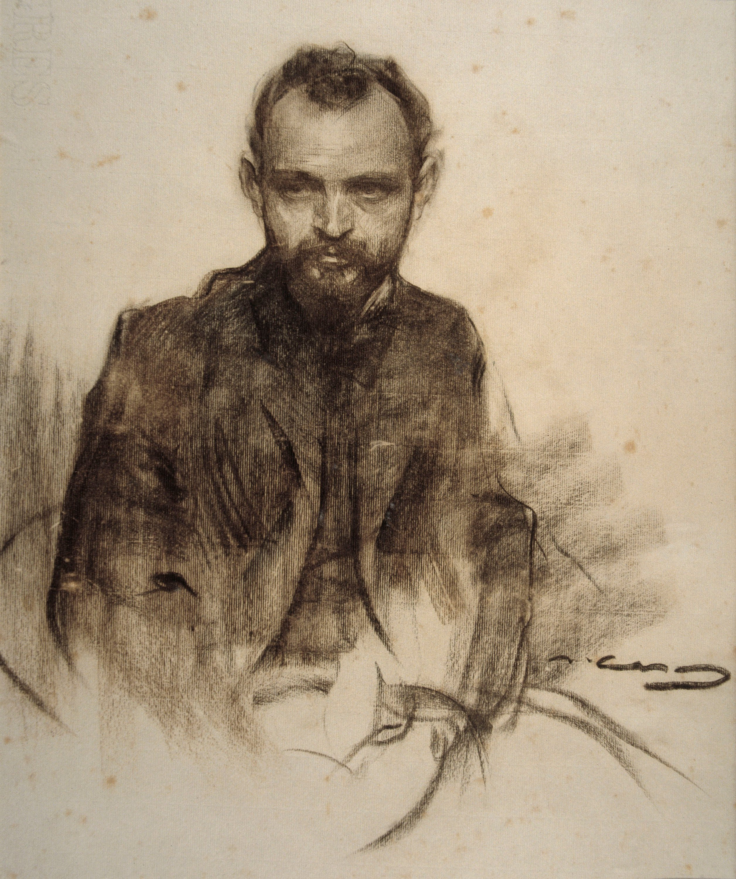 image for: Ramon Casas - Retrat de Josep Clarà - Cap a 1903-1904