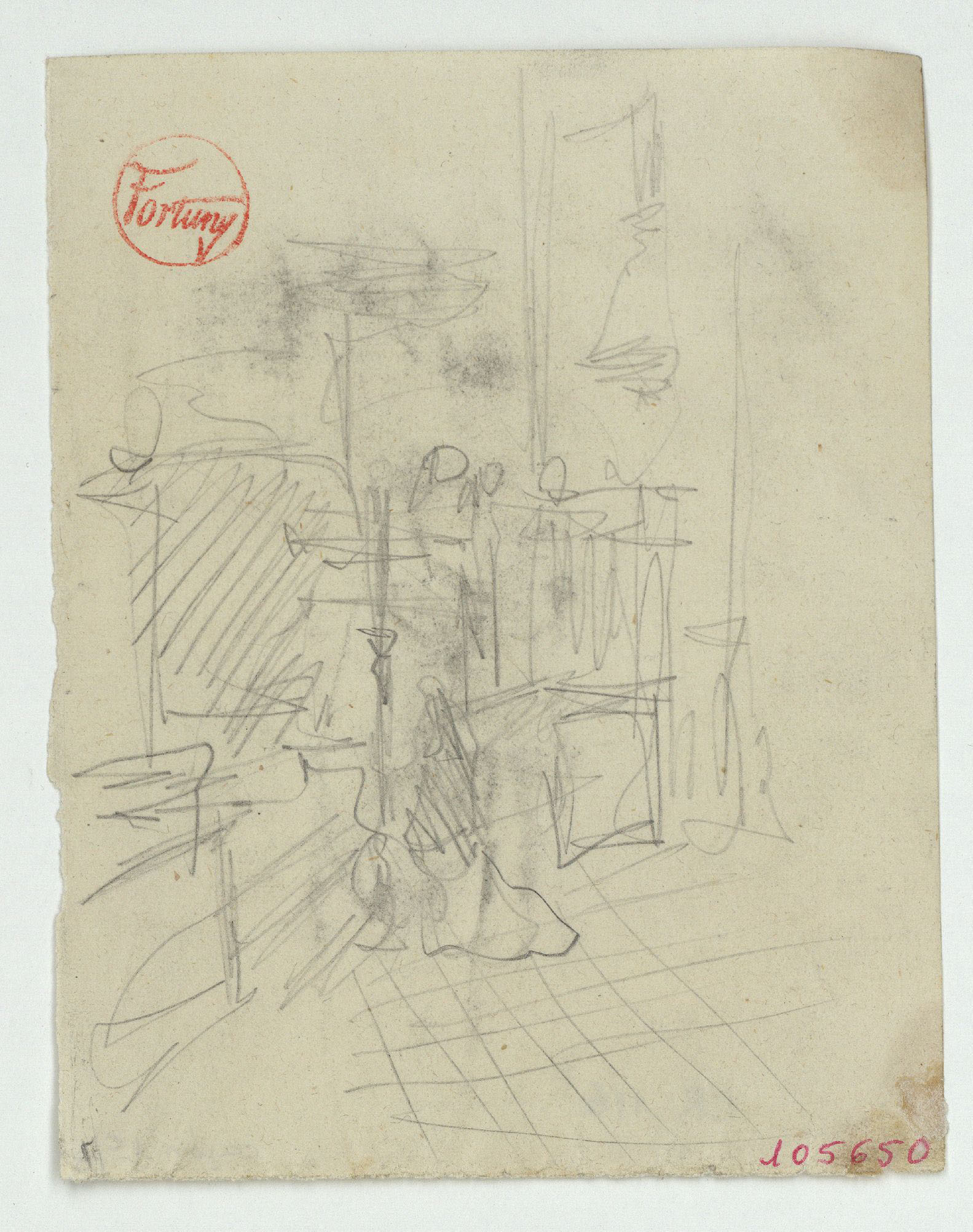 image for: Marià Fortuny - Croquis d&#039;un interior d&#039;església - Cap a 1867-1872