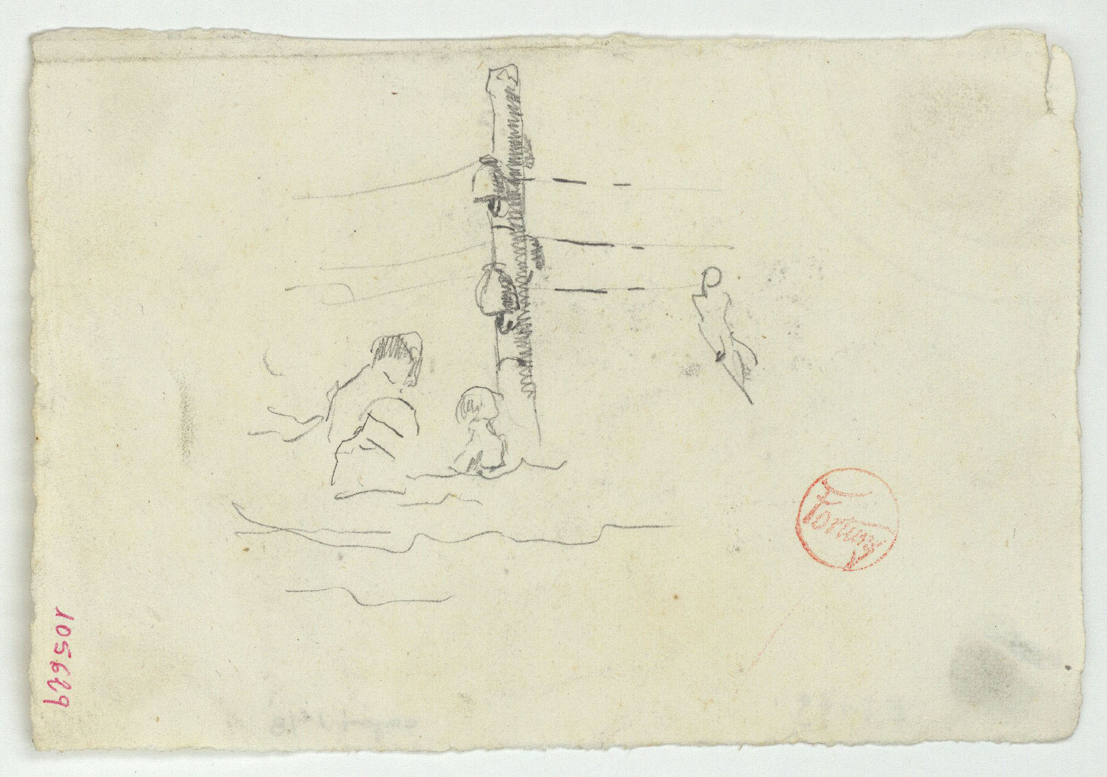 image for: Marià Fortuny - Estudi per al quadre «Platja de Portici» - Cap a 1874