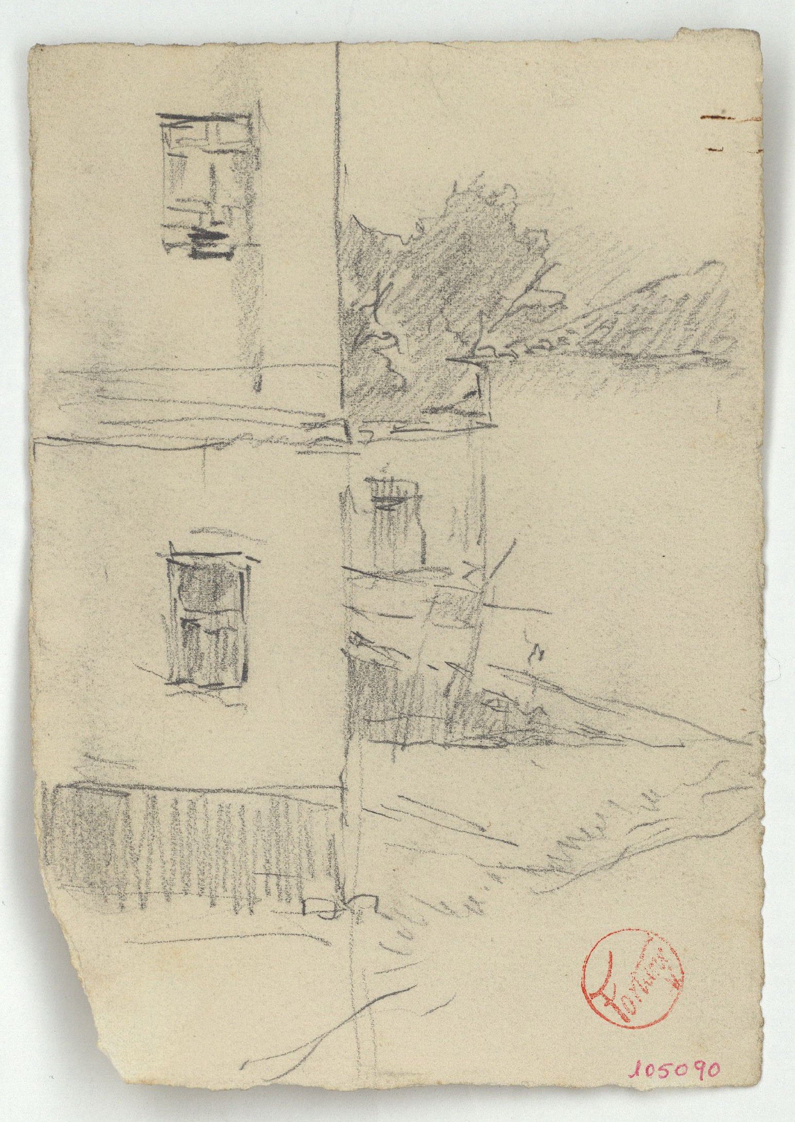 image for: Marià Fortuny - Detall de cases - Cap a 1870-1872