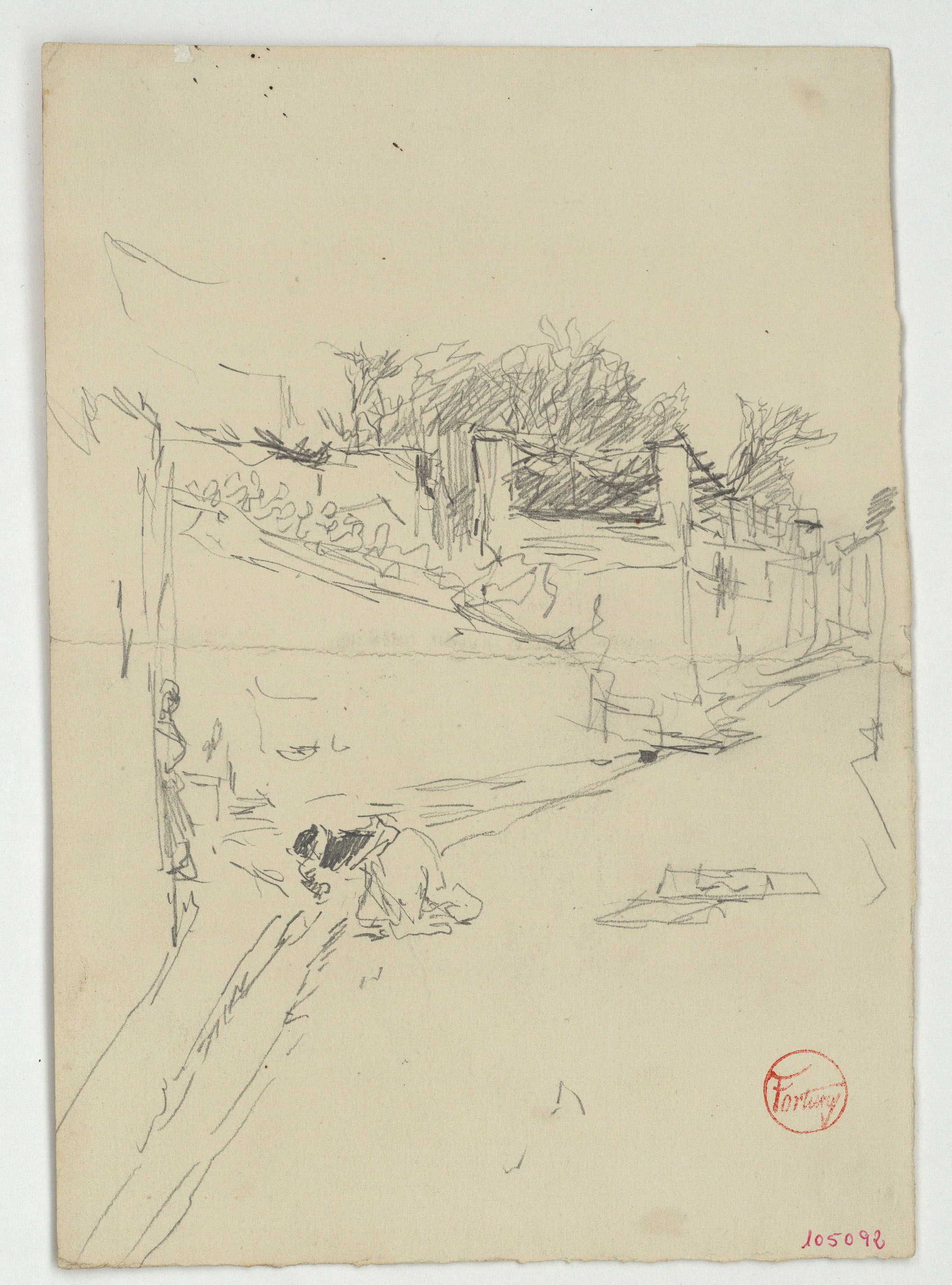 image for: Marià Fortuny - Carrer amb figures - Cap a 1870-1872