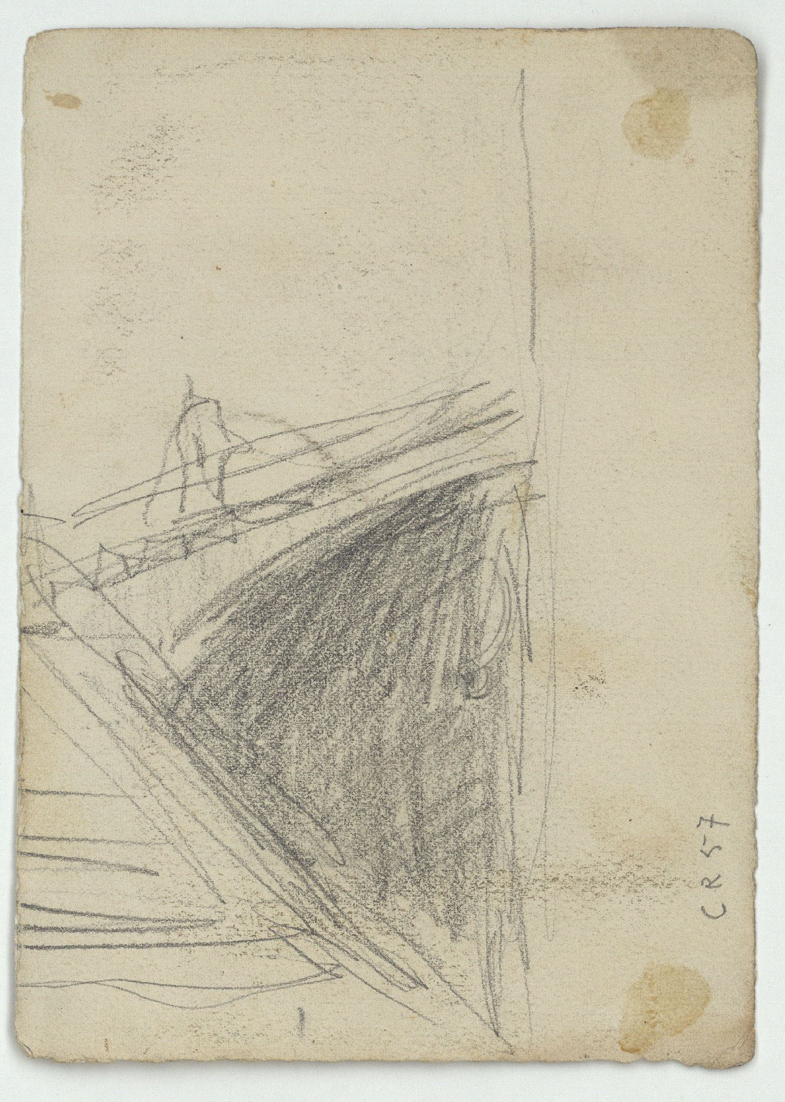 image for: Marià Fortuny - Gitana i altres figures (anvers) / Croquis inconcret (revers) - Cap a 1870-1872 [1]