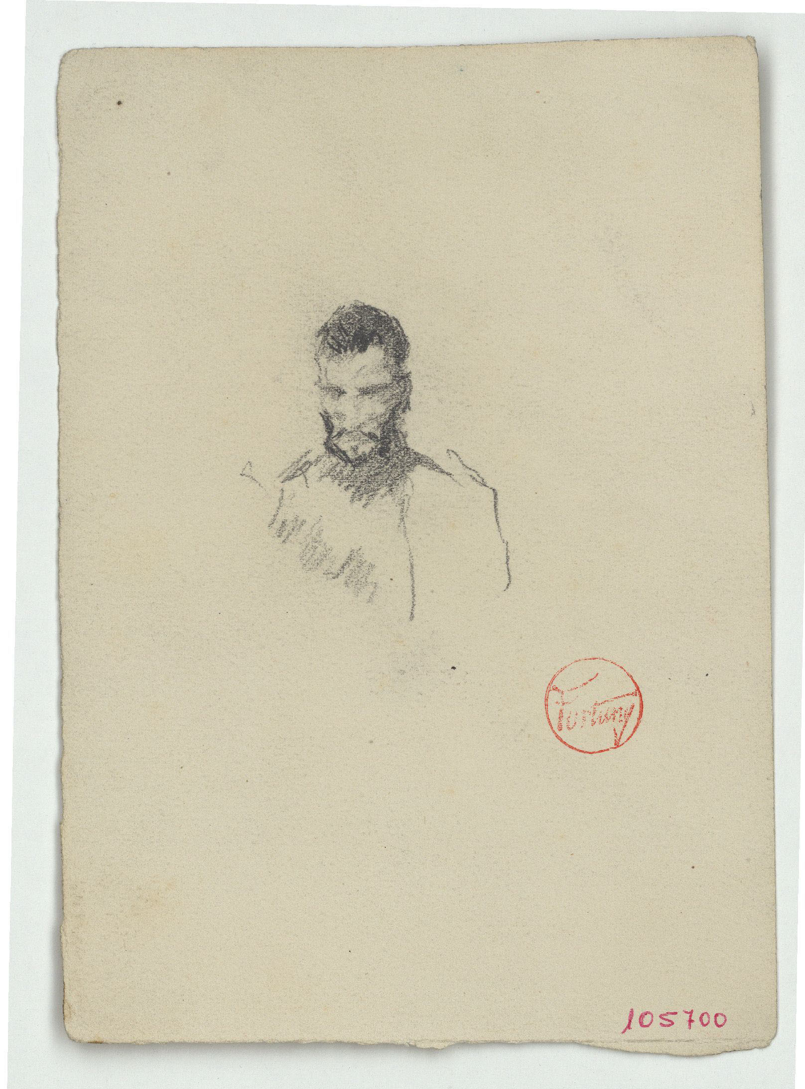 image for: Marià Fortuny - Bust de marroquí (anvers) / Figura femenina (revers) - Cap a 1867-1872