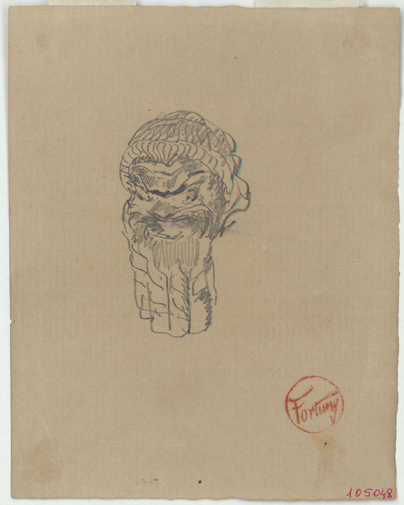 image for: Marià Fortuny - Màscara d&#039;estil mesopotàmic - Cap a 1863-1872