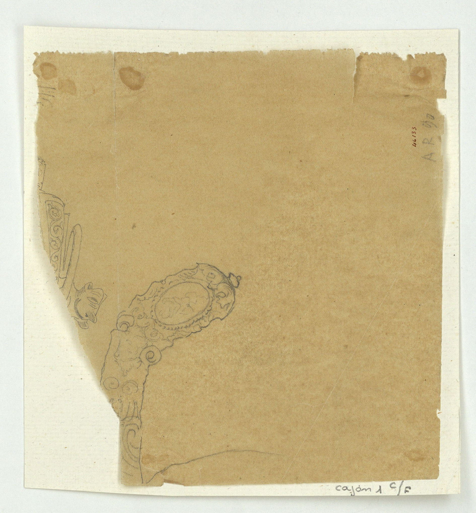 image for: Marià Fortuny - Calc [?] de guardamà d&#039;una espasa d&#039;estil renaixentista - Cap a 1870-1872