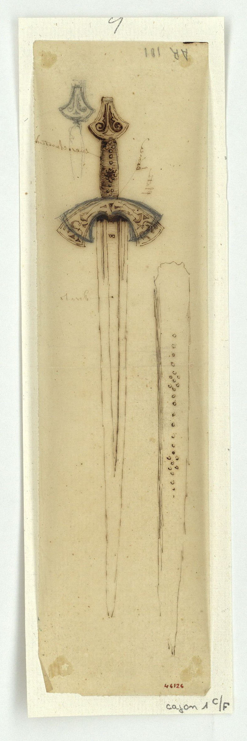 image for: Marià Fortuny - Calc d&#039;espasa i beina - Cap a 1870-1872