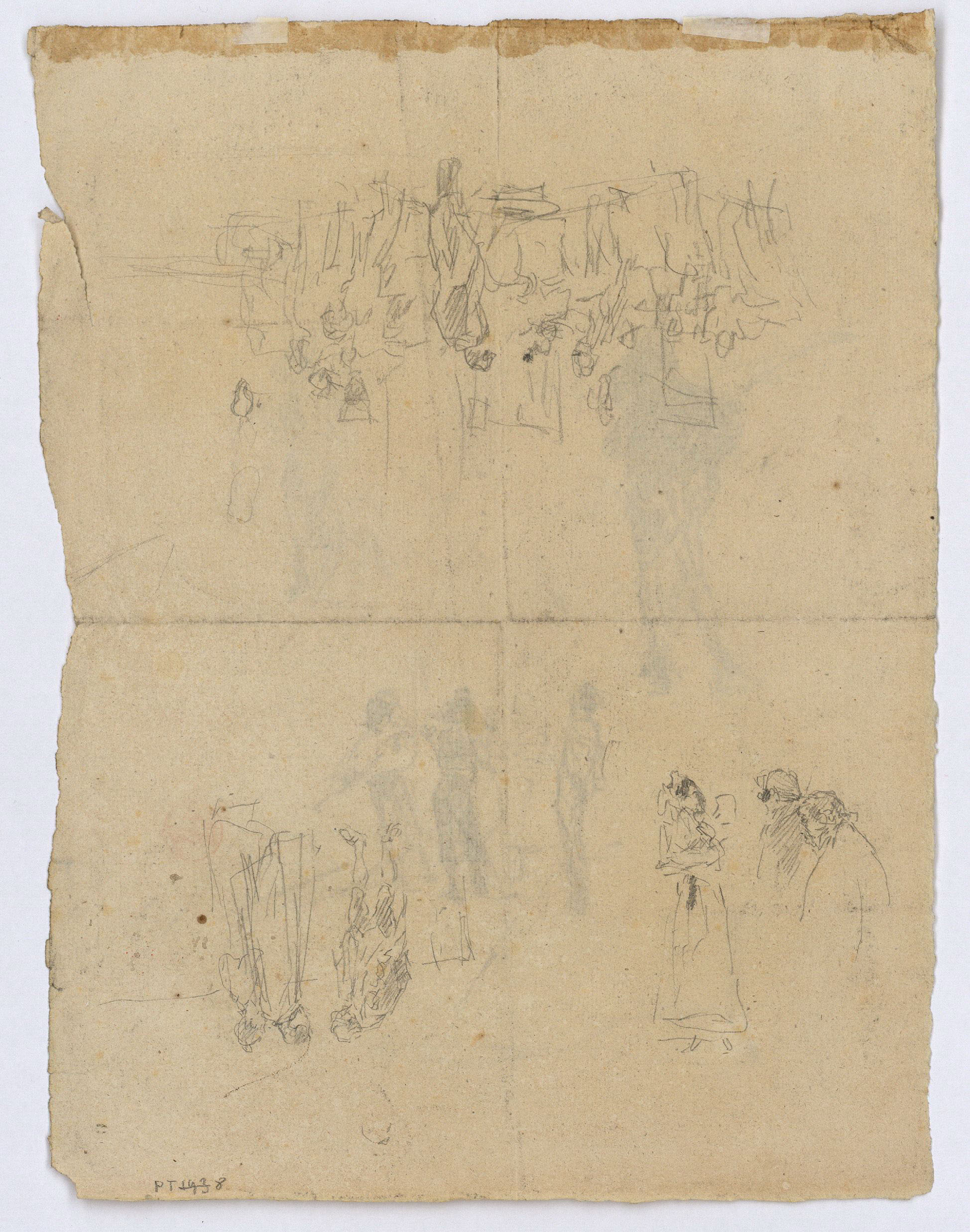 image for: Marià Fortuny - Músics (anvers) / Grups de figures (revers) - Cap a 1867-1872 [1]