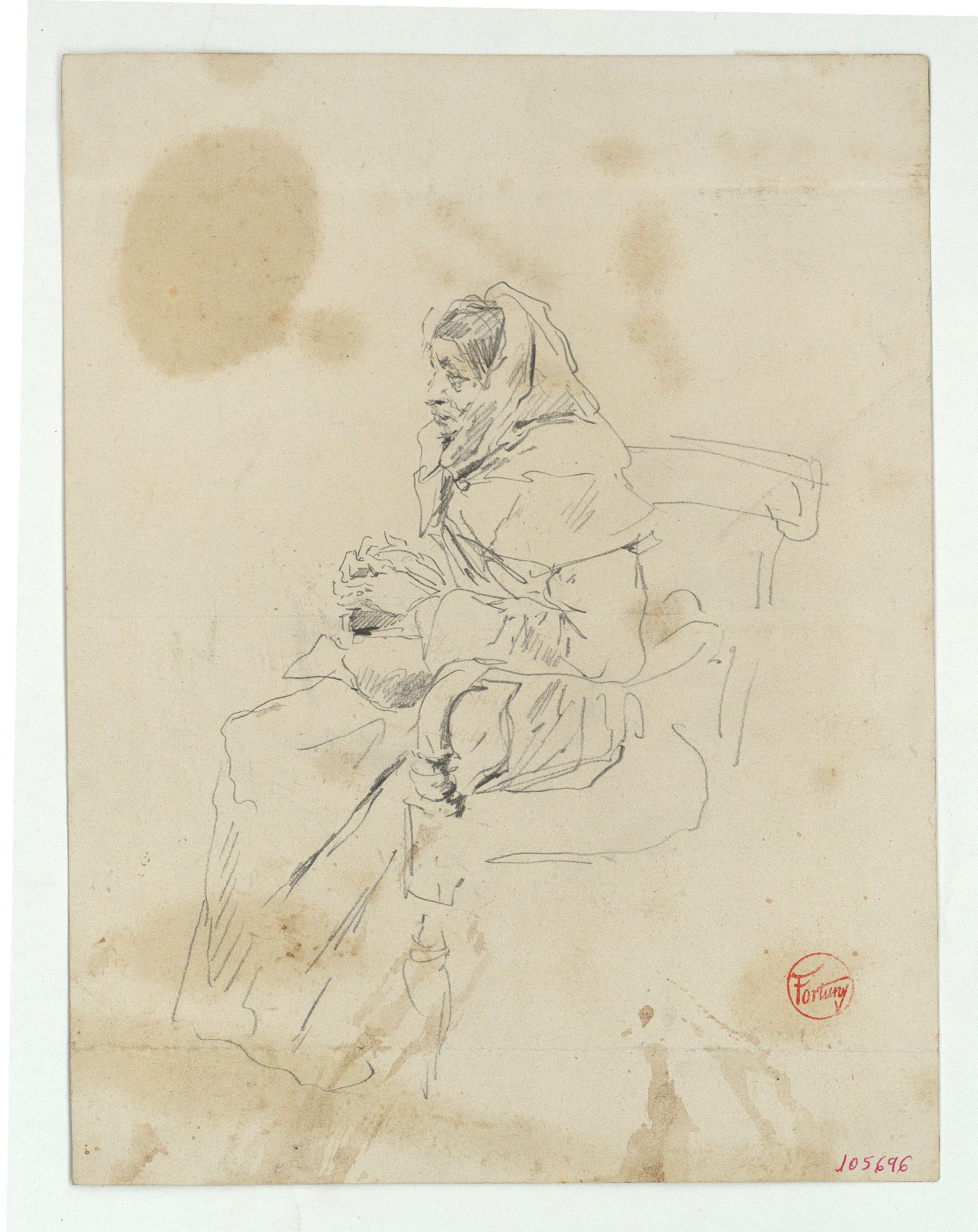 image for: Marià Fortuny - Dona vella - Cap a 1863-1872