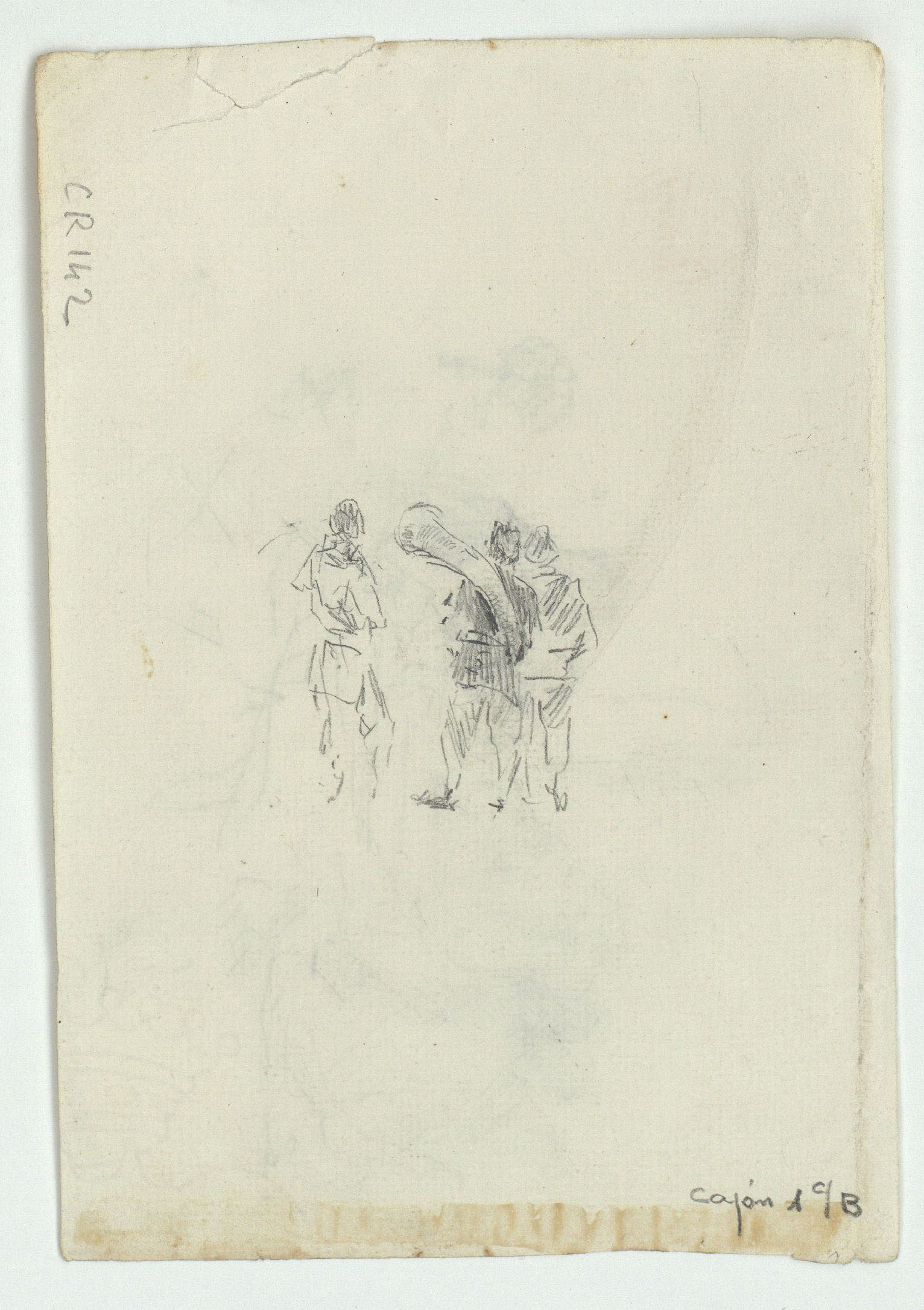image for: Marià Fortuny - Figures al voltant d&#039;una taula (anvers) / Músics (revers) - Cap a 1863-1867 [1]