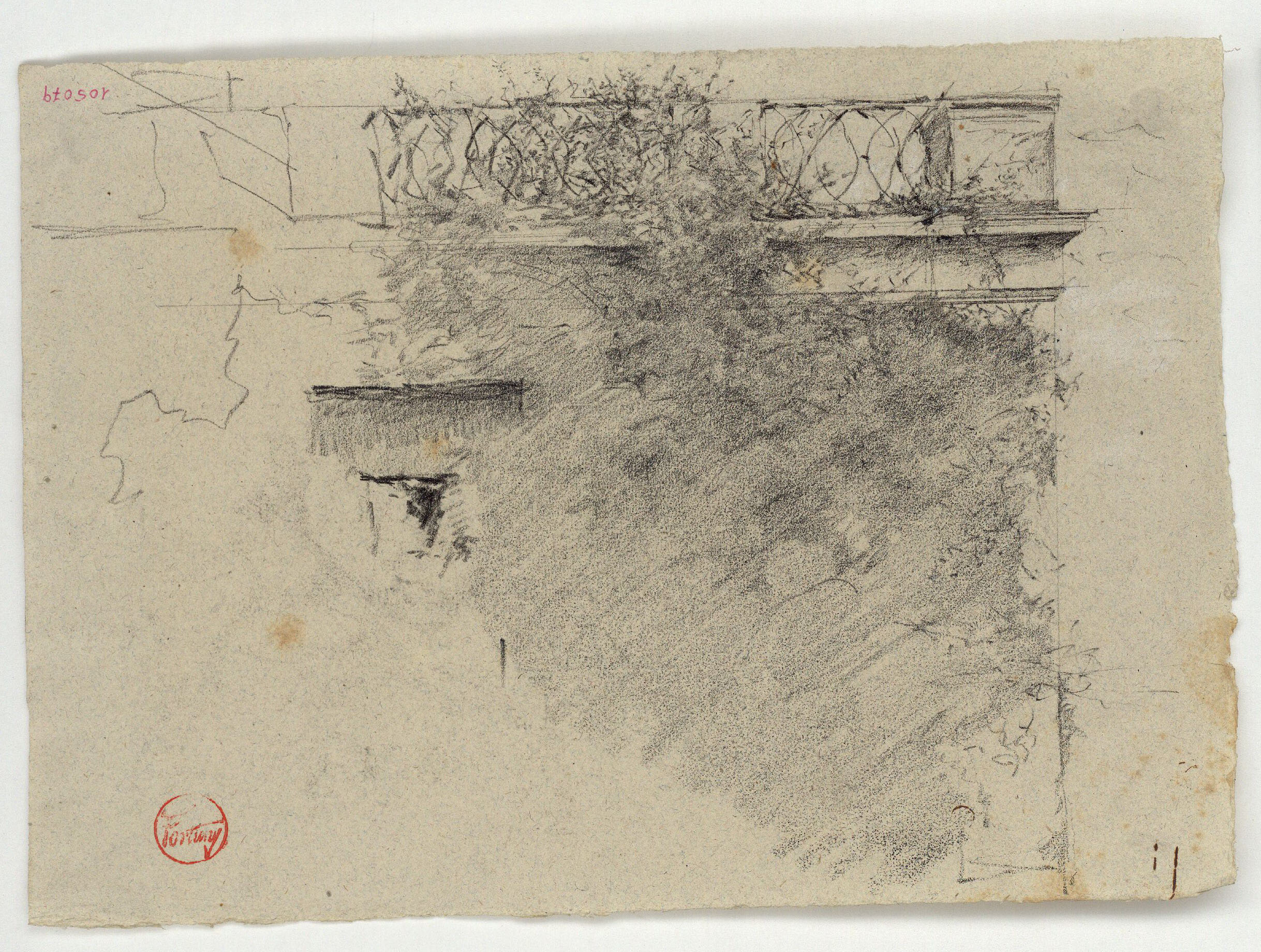 image for: Marià Fortuny - Detall de la façana d&#039;una casa - Cap a 1870-1872