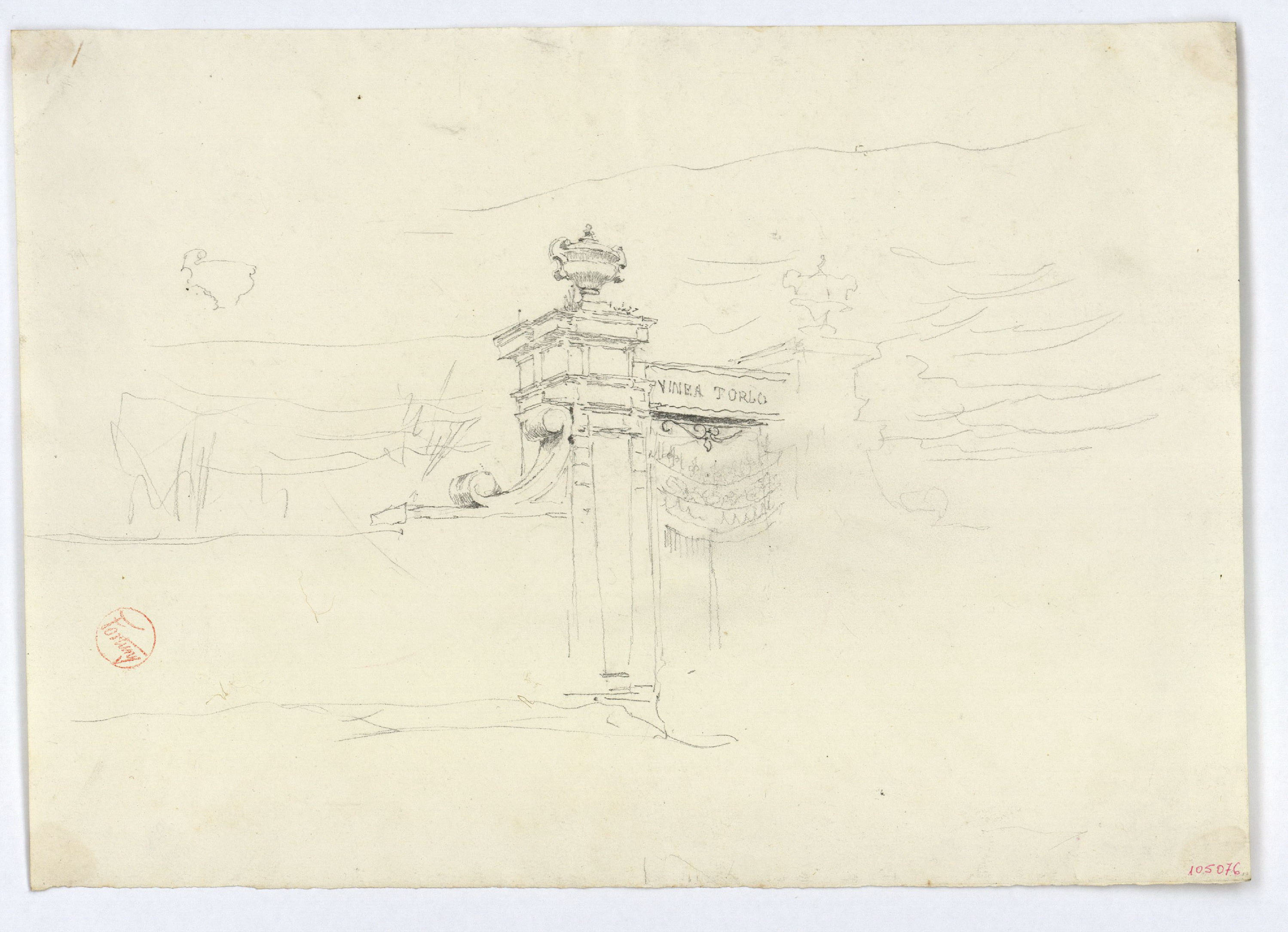 image for: Marià Fortuny - Detall de l&#039;entrada a «villa» Torlonia - Cap a 1863-1867