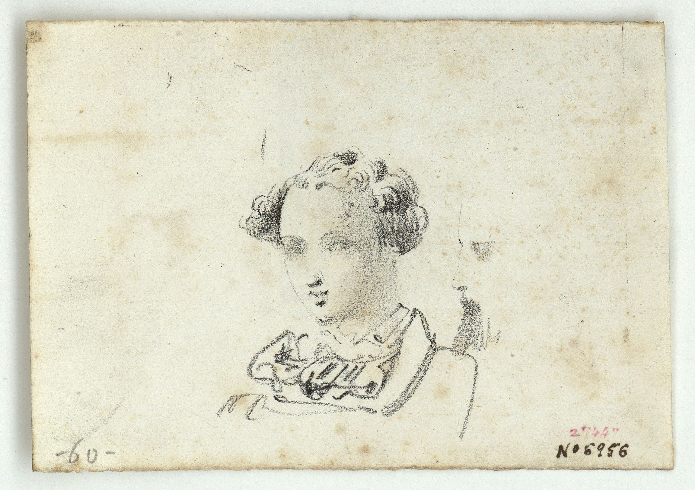 image for: Marià Fortuny - Bust de jove i perfil masculí - Cap a 1856-1858