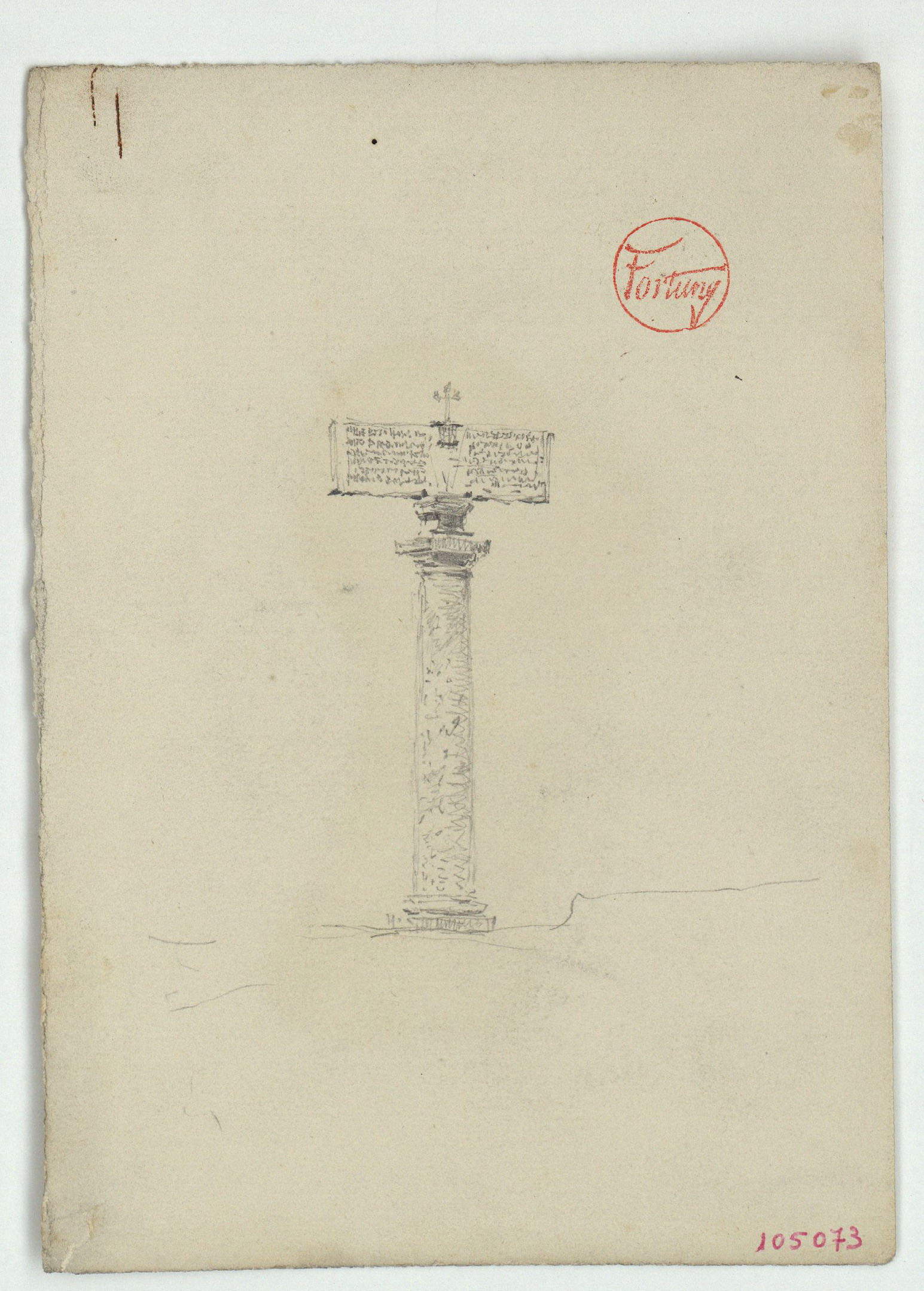 image for: Marià Fortuny - Columna coronada per una creu - Cap a 1867-1872
