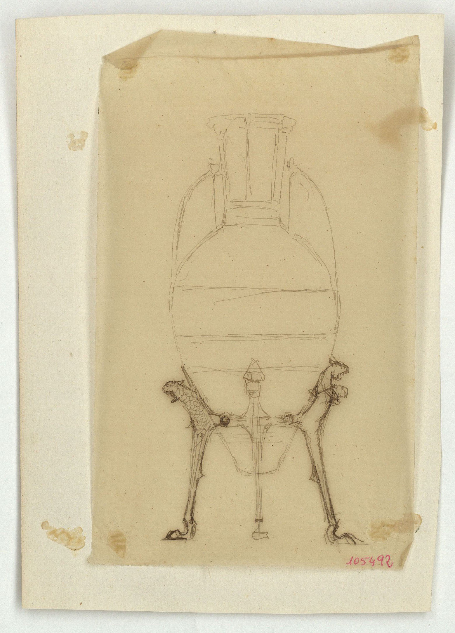 image for: Marià Fortuny - Calc de vas d&#039;estil musulmà amb suport - Cap a 1870-1872