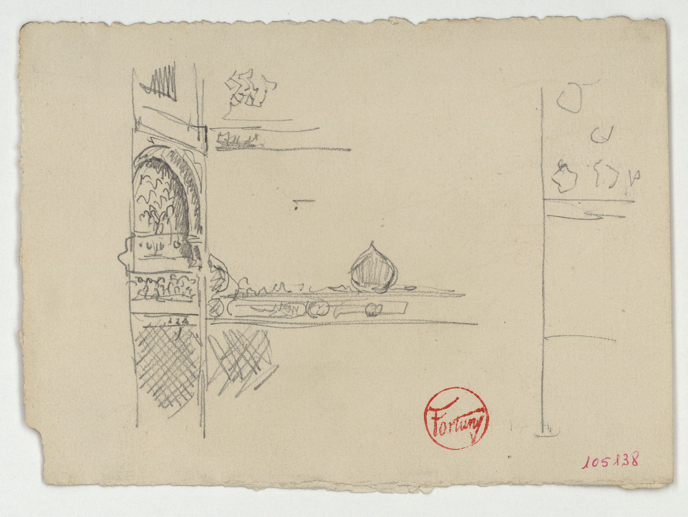 image for: Marià Fortuny - Detall d&#039;una porta d&#039;estil musulmà - Cap a 1860-1862