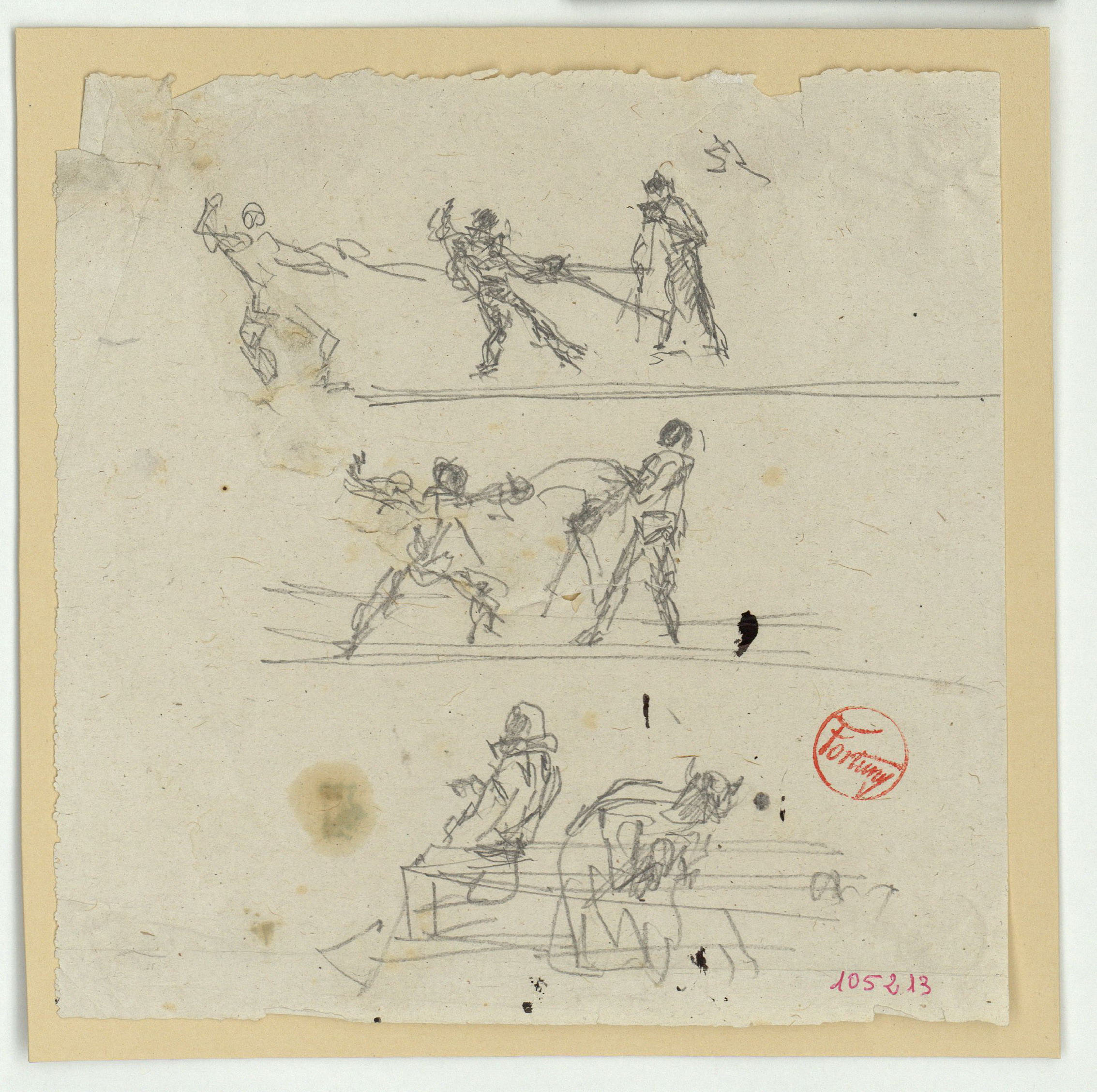 image for: Marià Fortuny - Estudi per al quadre «Passatemps de gentilhomes» - Cap a 1870