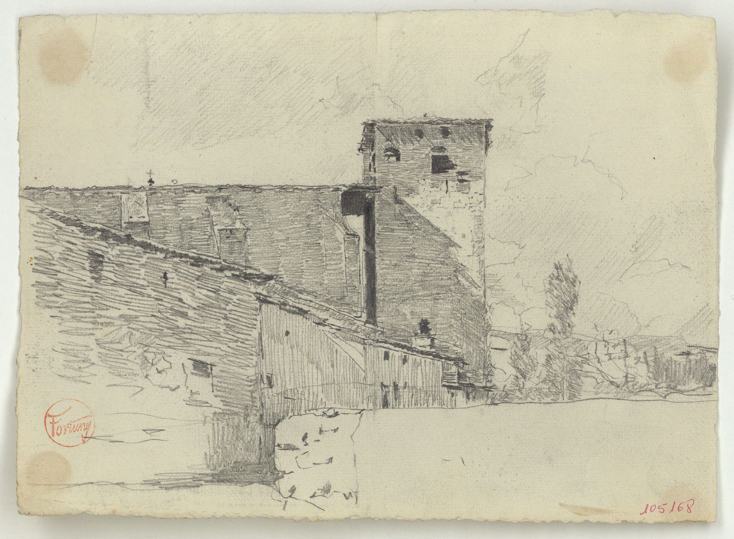 image for: Marià Fortuny - Església de Sant Joan a Miranda de l&#039;Ebre - Cap a 1867