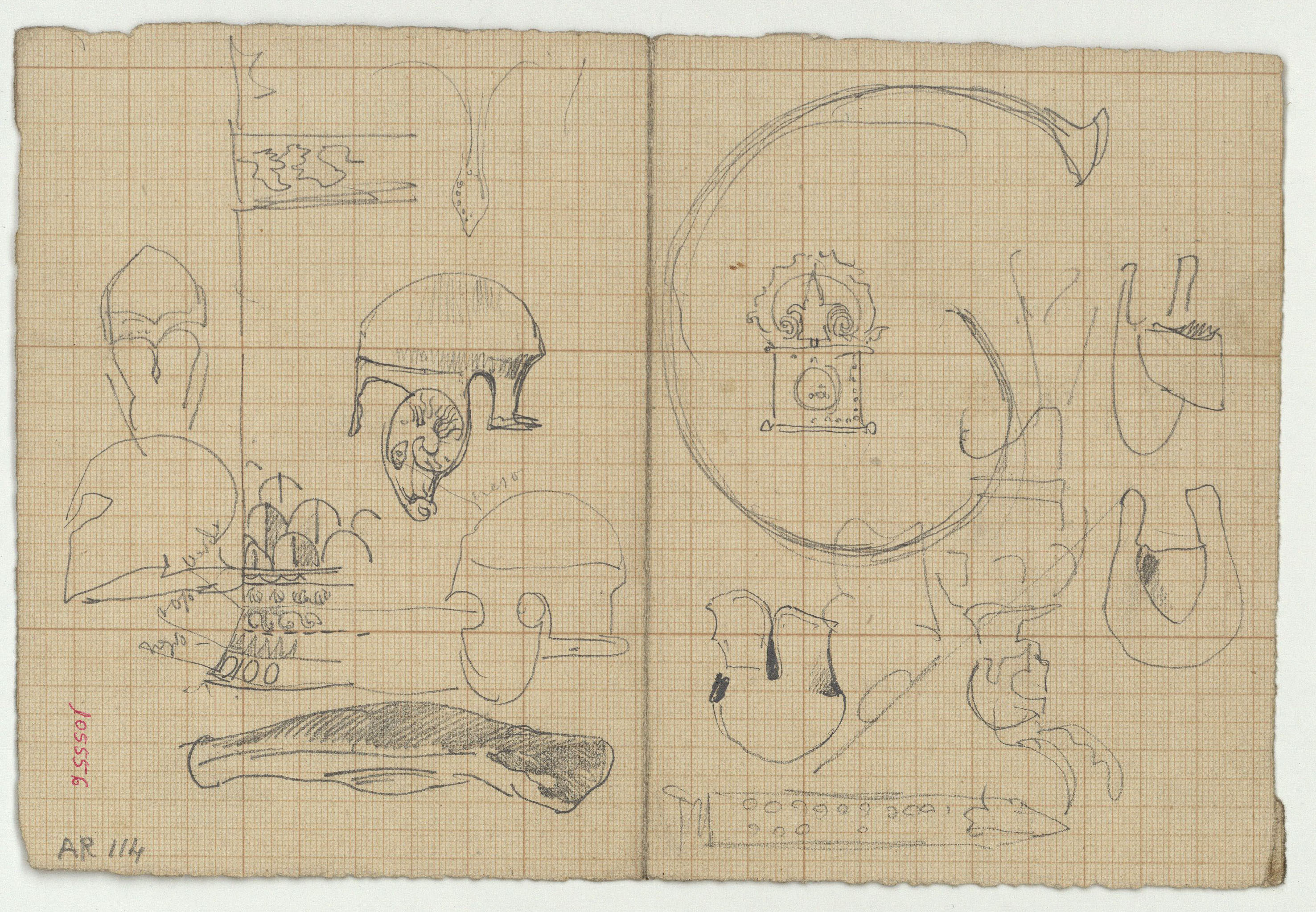 image for: Marià Fortuny - Cascs de guerrers i altres objectes - Cap a 1867-1872